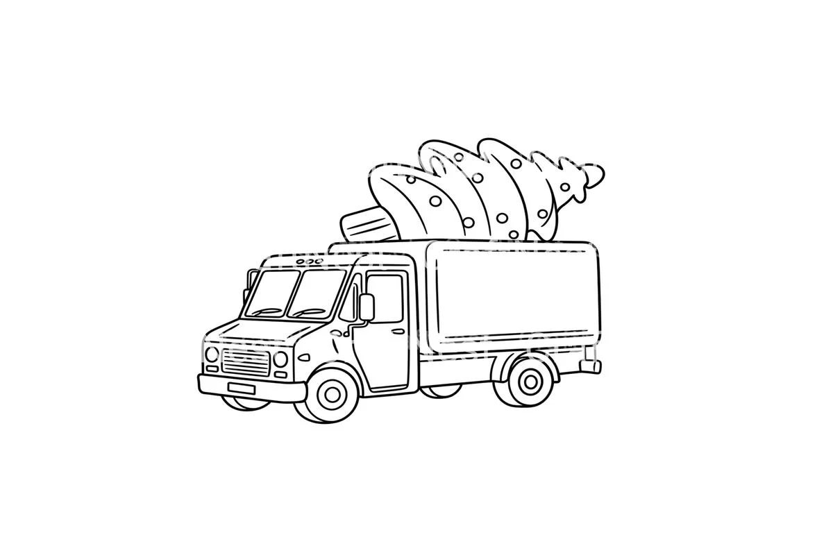 Christmas Tree Truck Coloring Books - Image 2