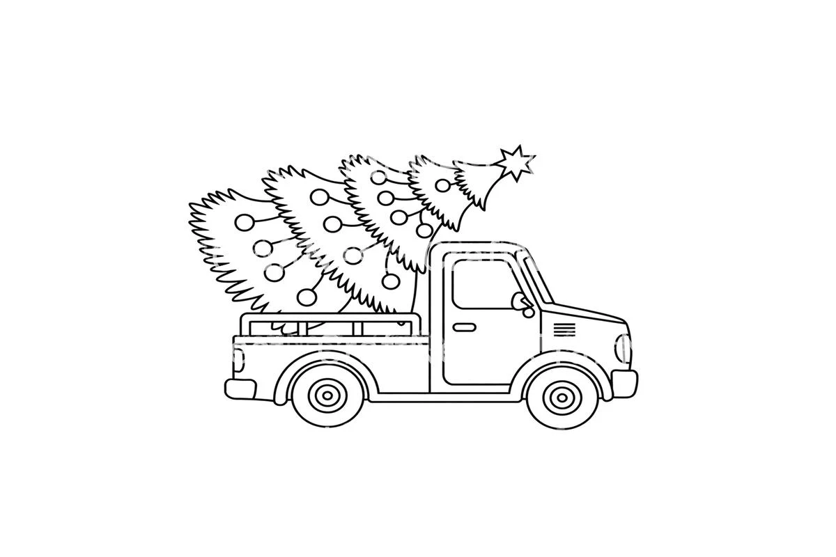 Christmas Tree Truck Coloring Books - Image 4