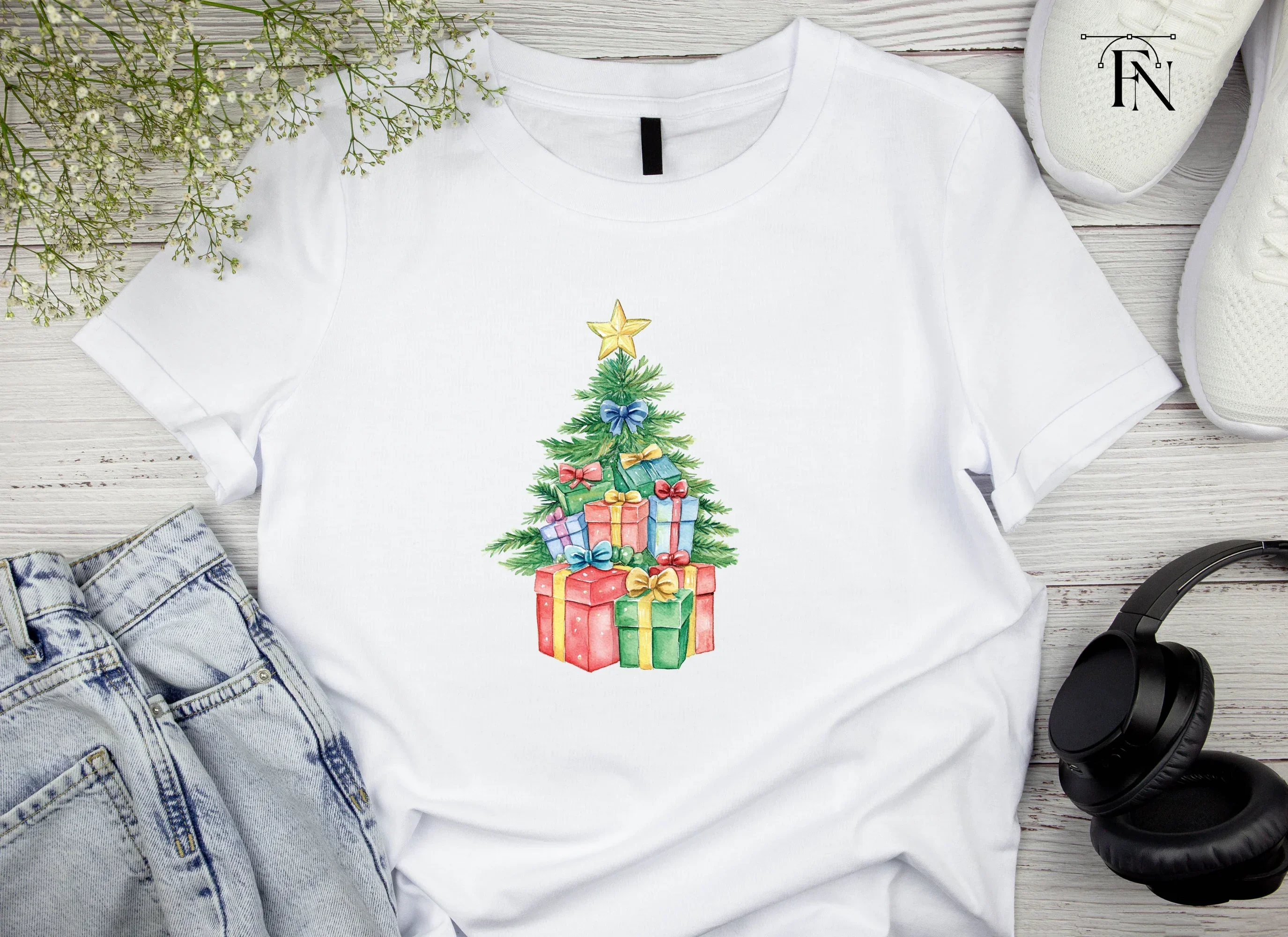 Christmas Tree with Gifts Clipart Bundle - Image 4