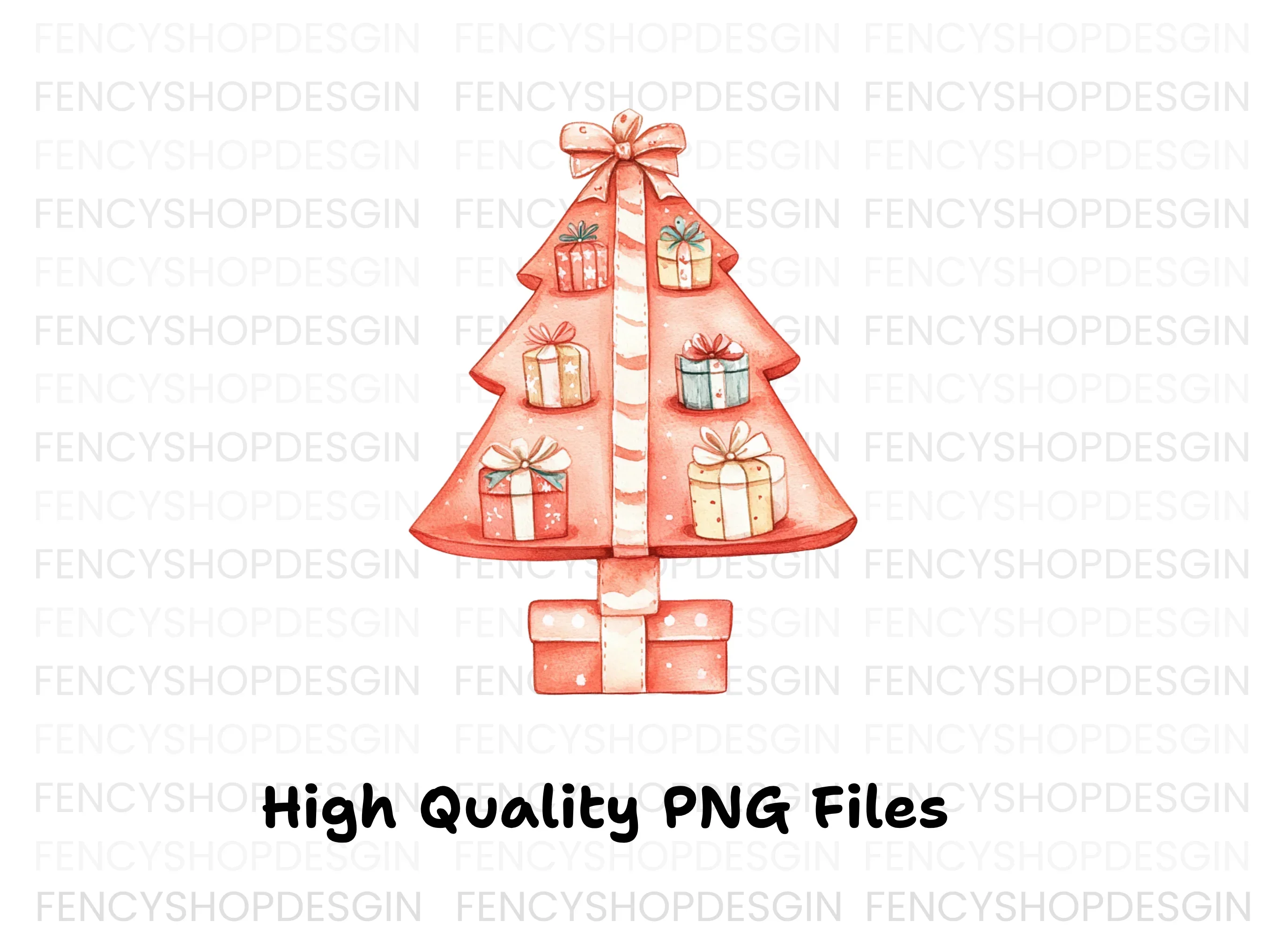 Christmas Tree with Gifts Clipart Bundle - Image 3