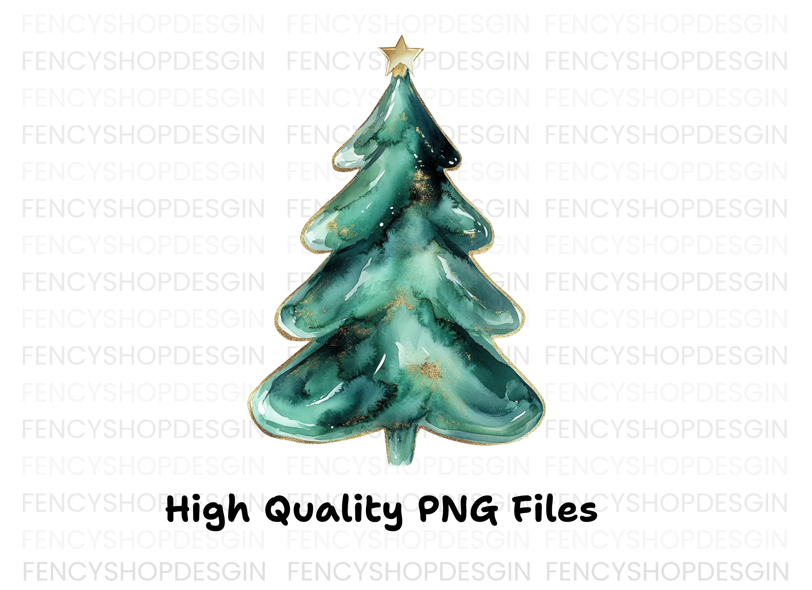 Christmas Trees Clipart Bundle - Image 3