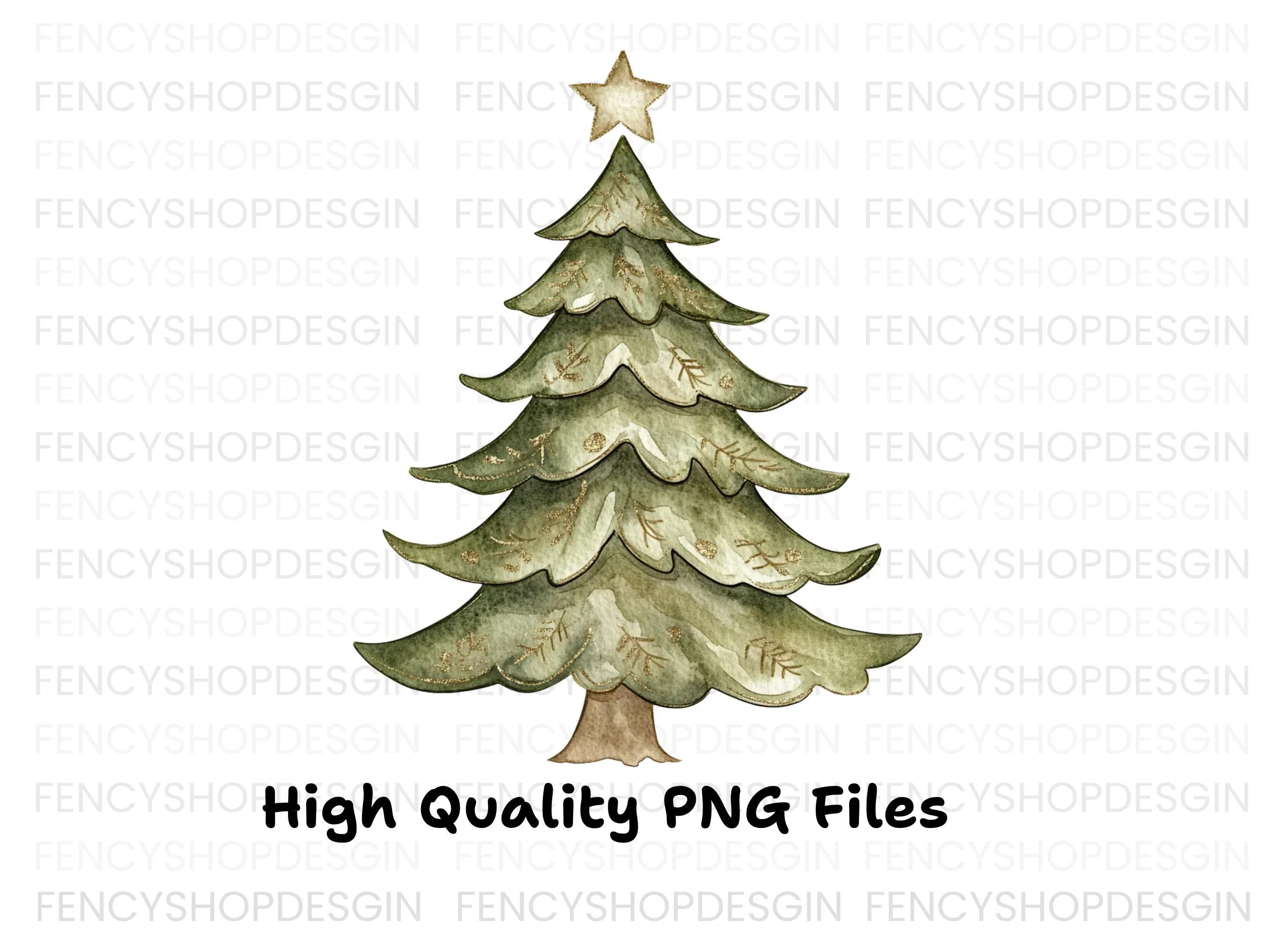 Christmas Trees Clipart Bundle - Image 2
