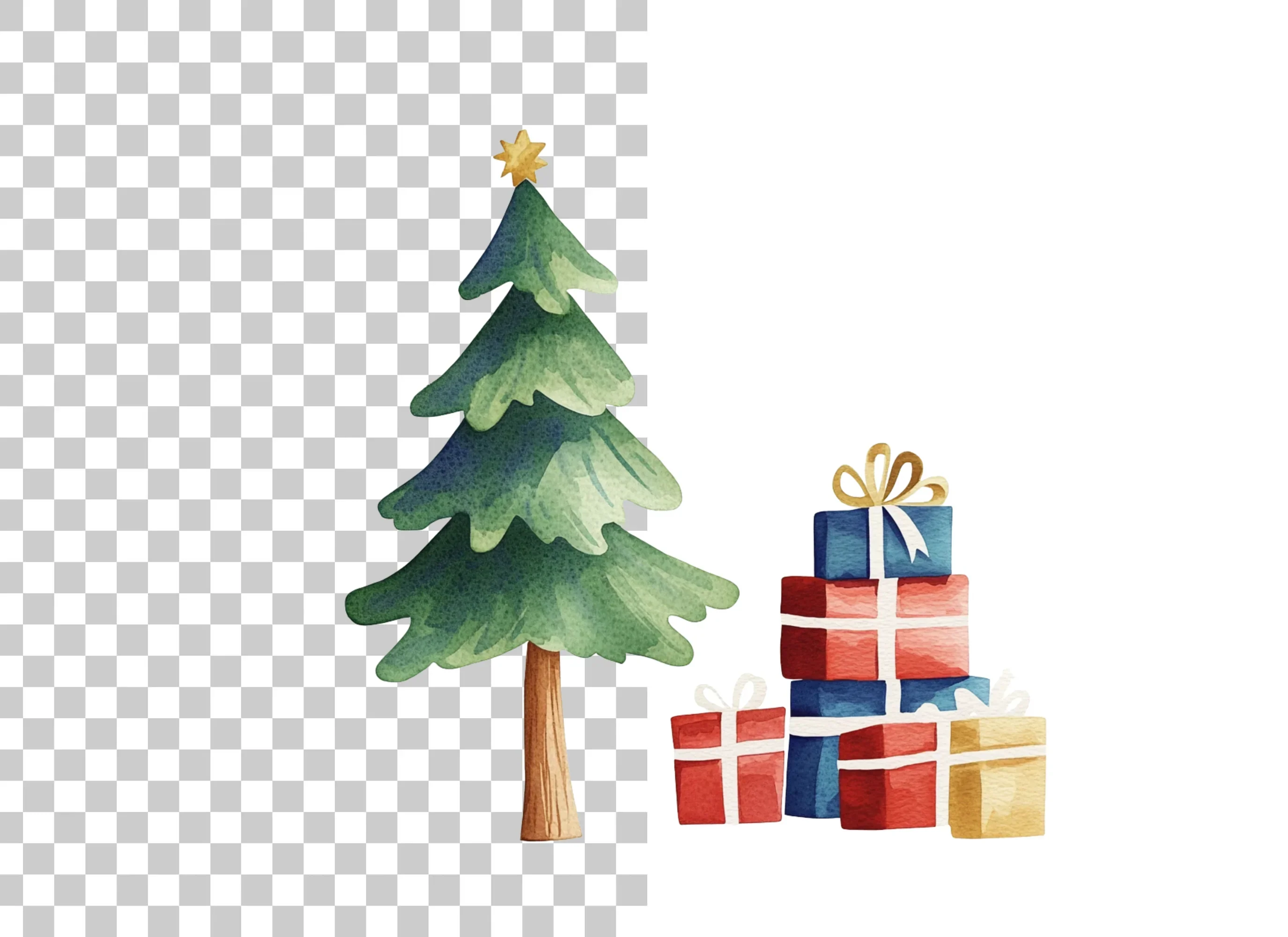 Christmas Trees Gifts Clipart Bundle - Image 2