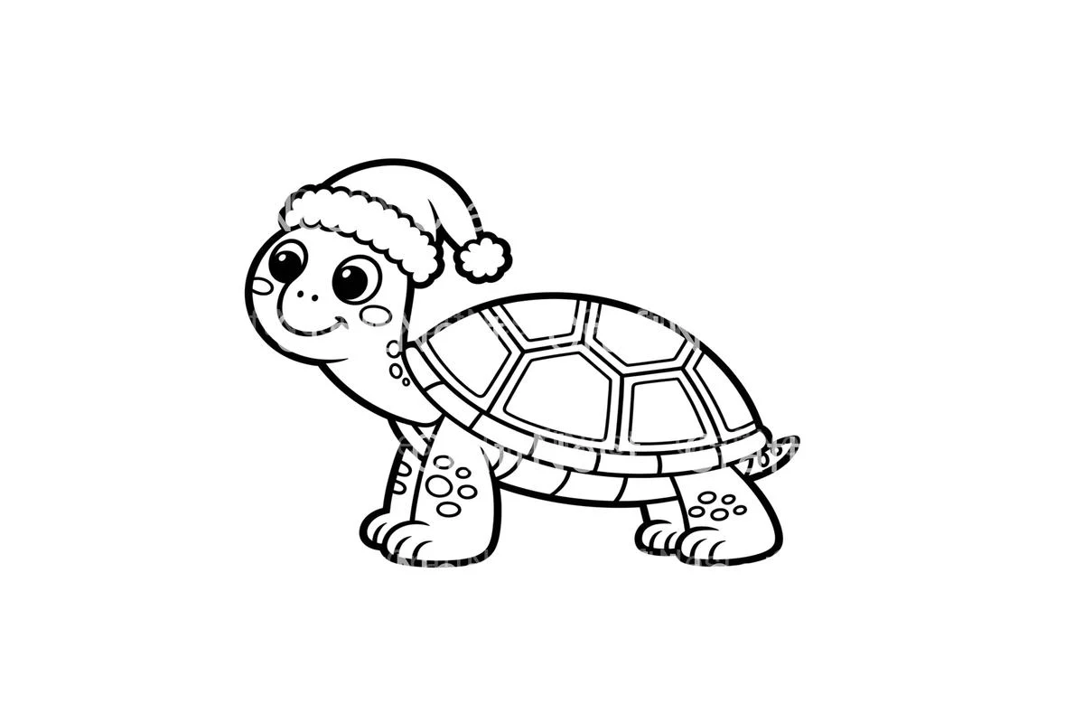 Christmas Turtle Coloring Books Coloring Books - Image 2