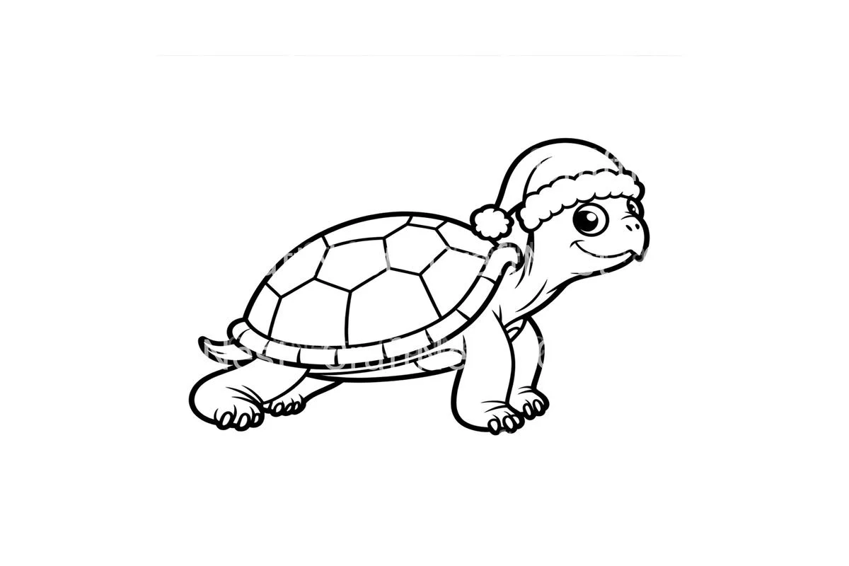 Christmas Turtle Coloring Books Coloring Books - Image 4