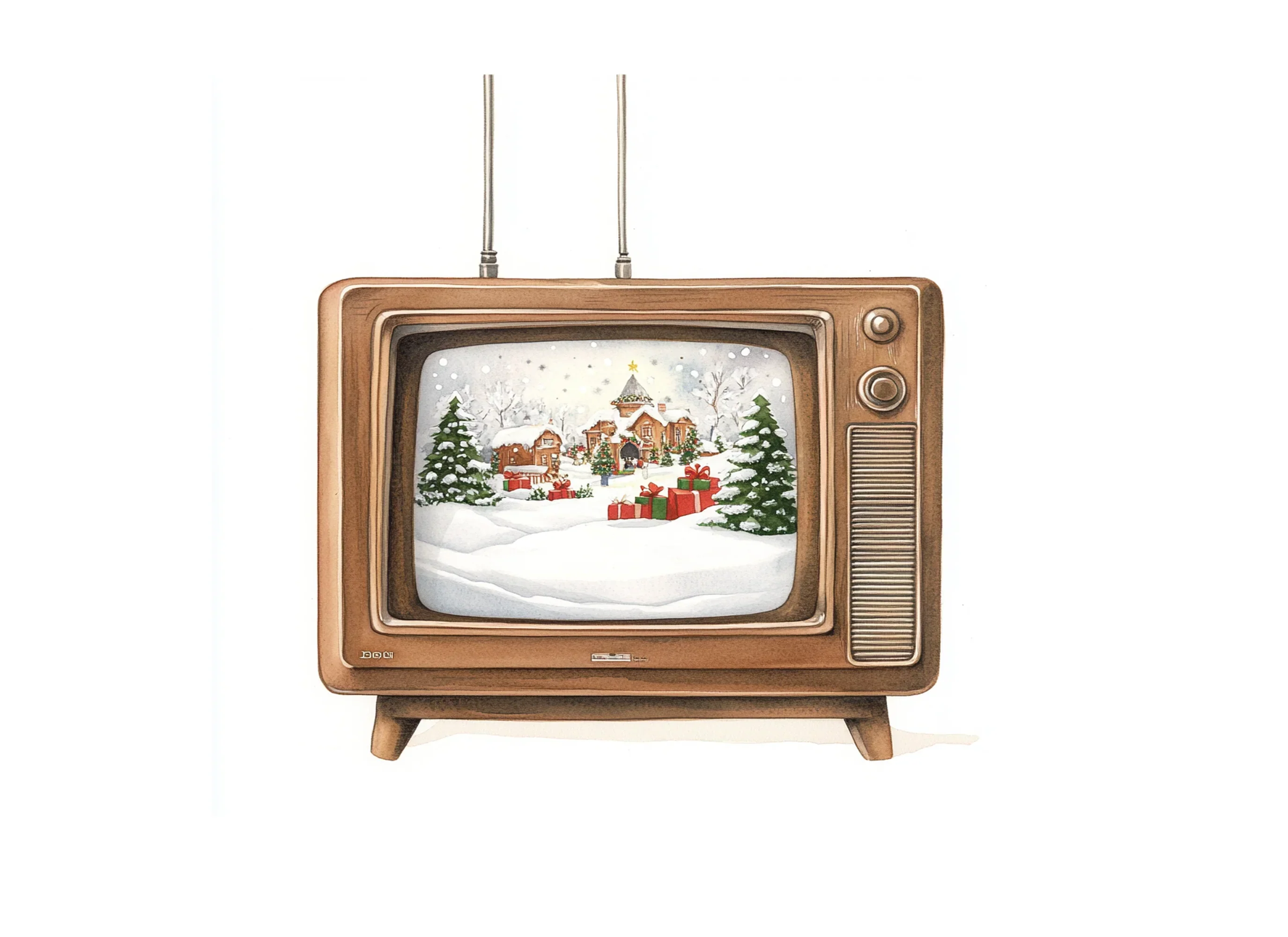 Christmas Village TV Clipart Bundle - Image 2