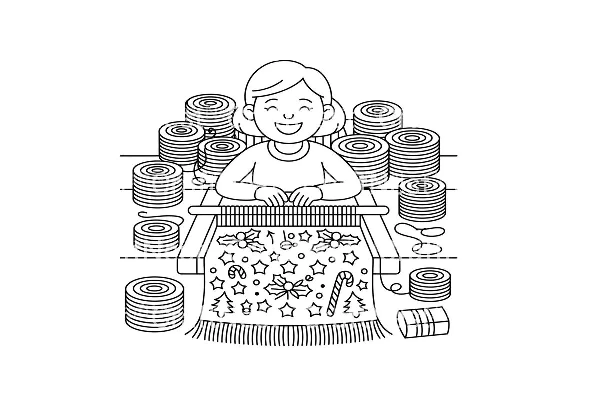 Christmas Weaving Fun Coloring Books - Image 2