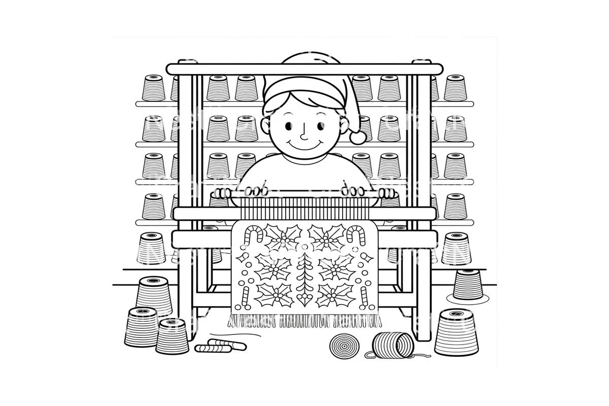 Christmas Weaving Fun Coloring Books - Image 3