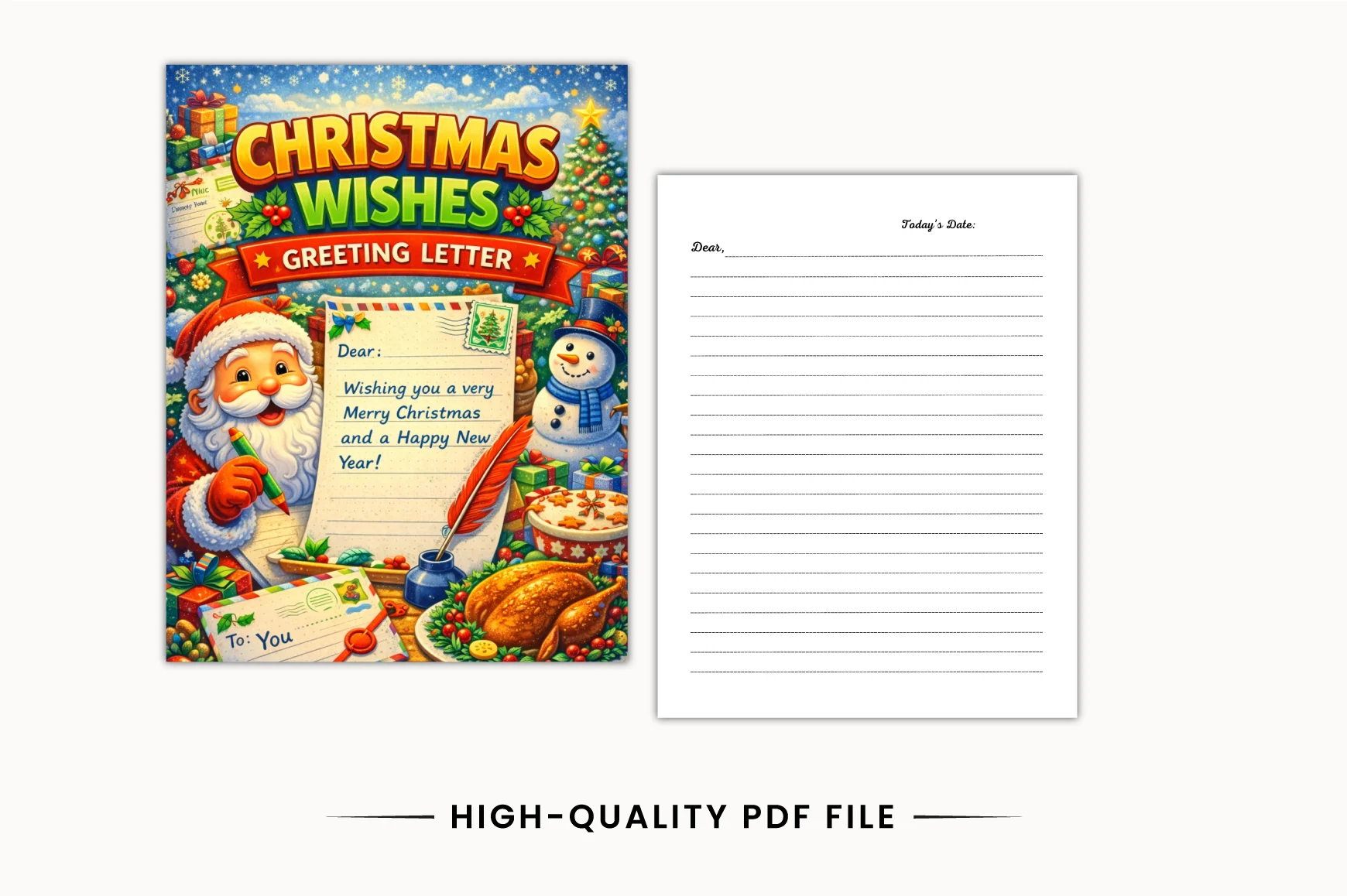 Christmas Wishes Greeting Letter Planner - Image 2