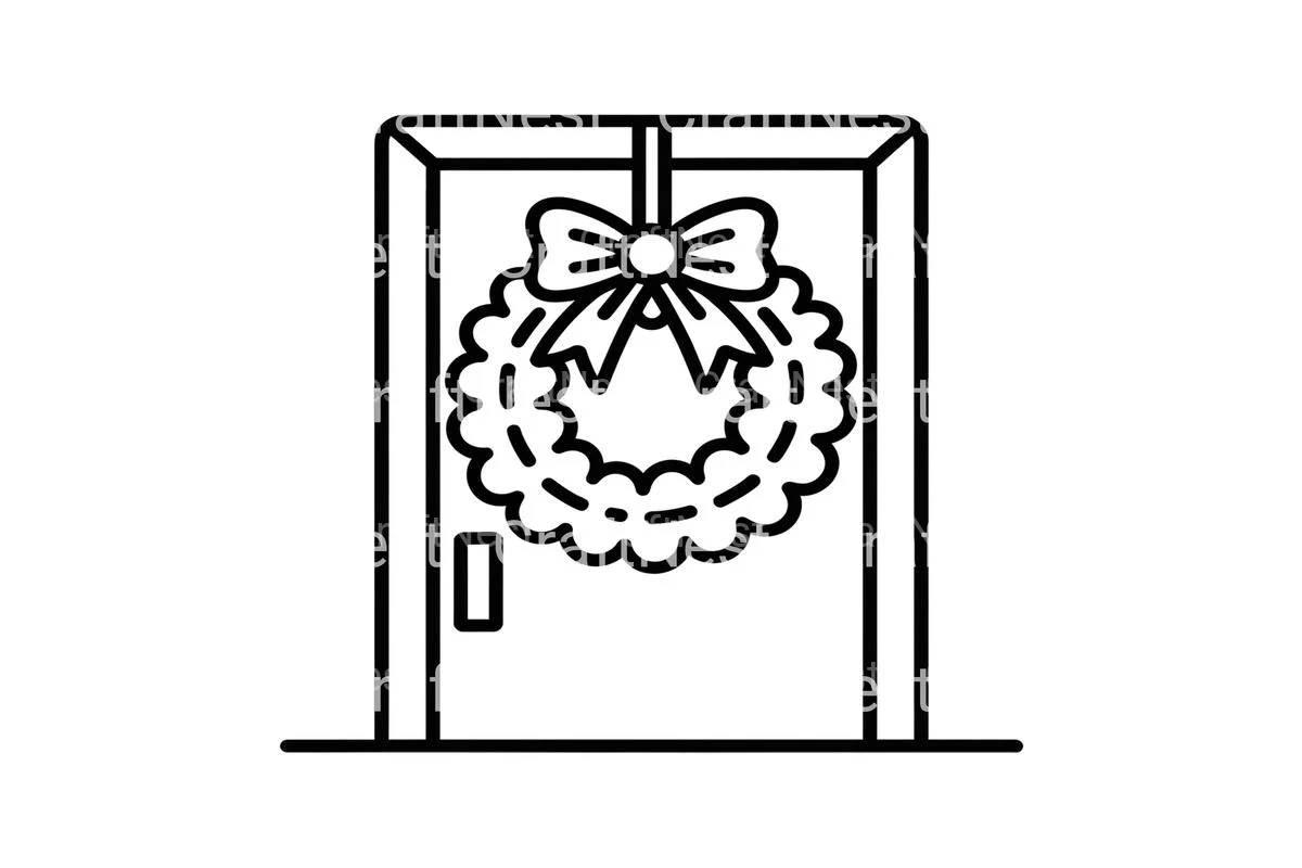 Christmas Wreath Door Coloring Books - Image 3