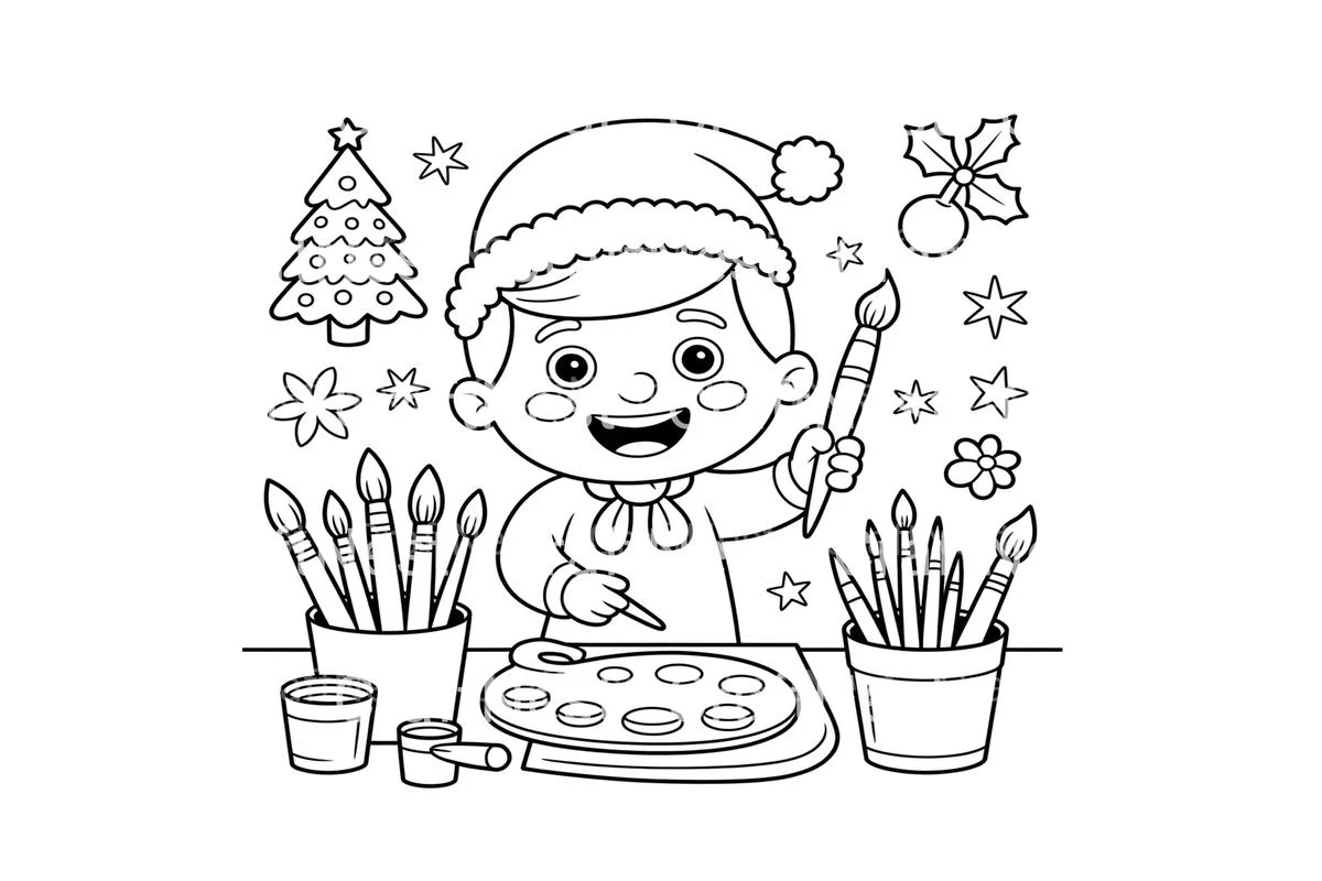 Christmas WreathFun Coloring Books - Image 4