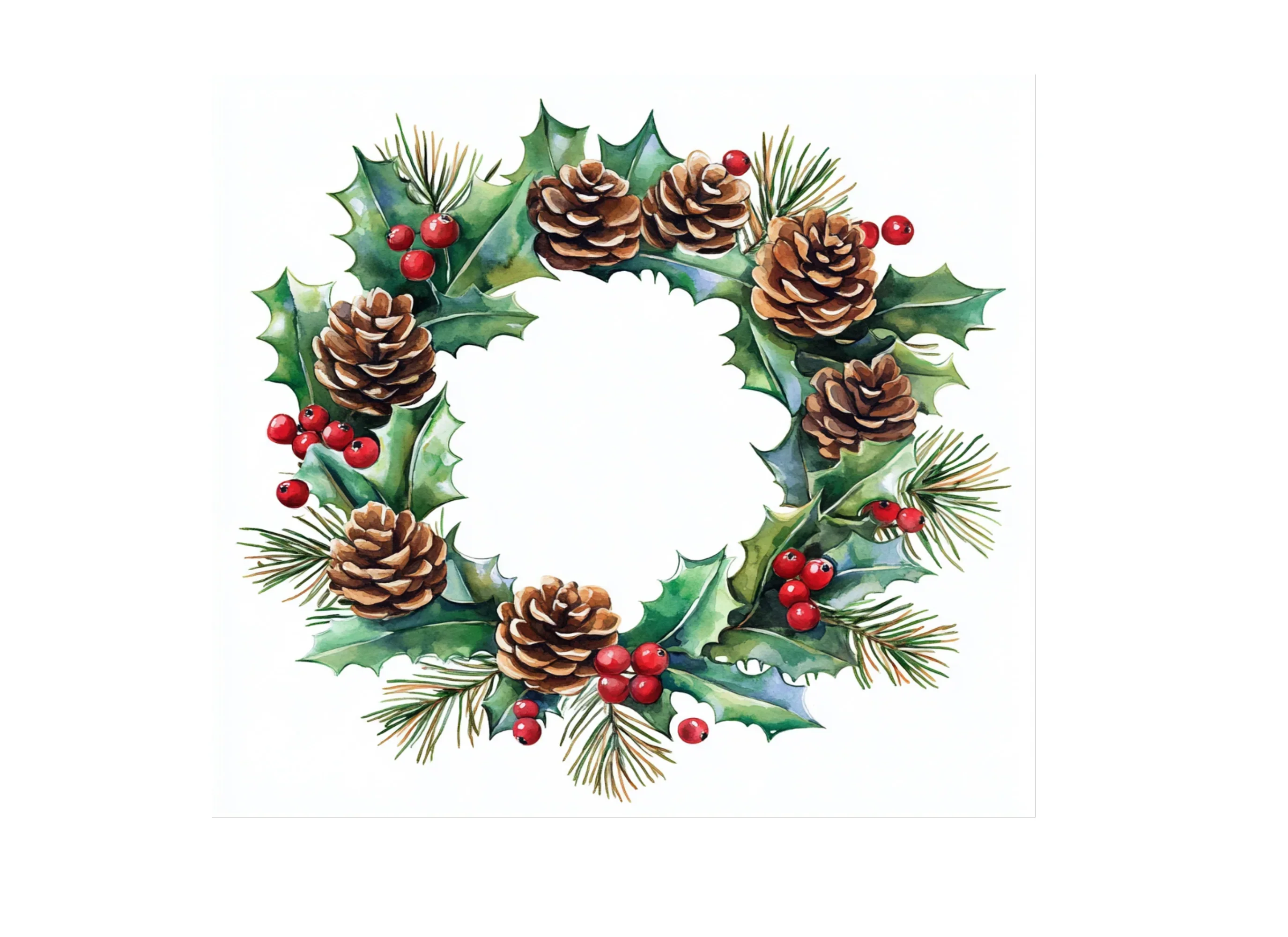 Christmas Wreaths Clipart Bundle - Image 2