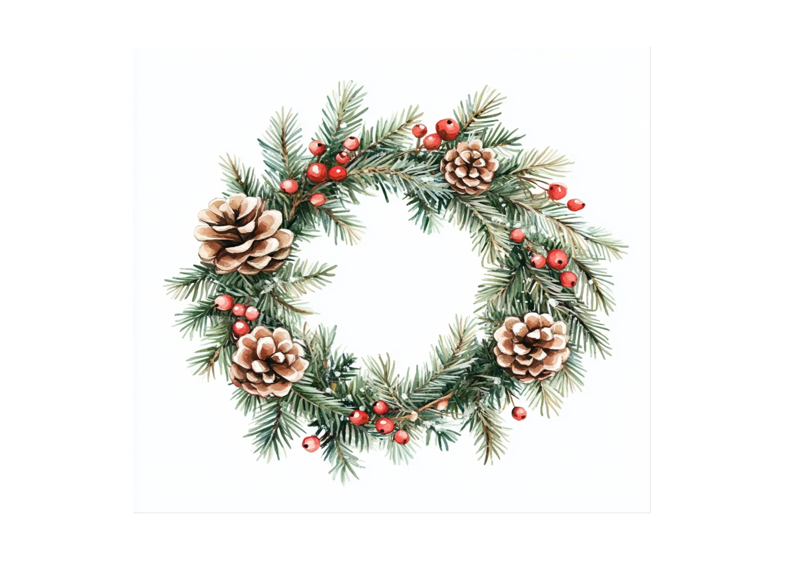 Christmas Wreaths Clipart Bundle - Image 2