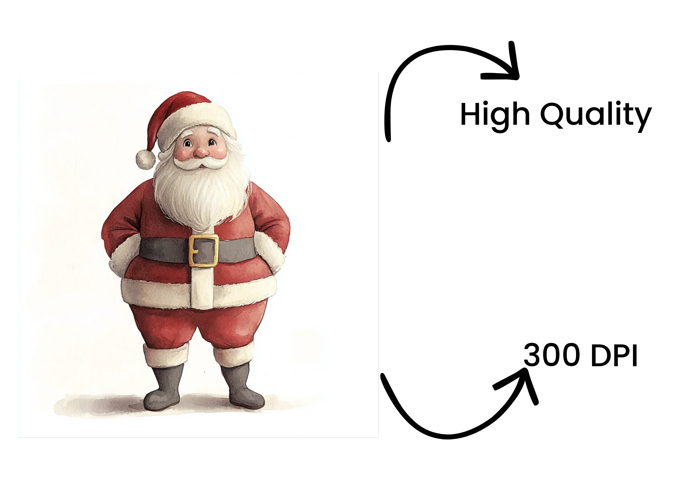 Chubby Santa Claus Clipart Bundle - Image 4