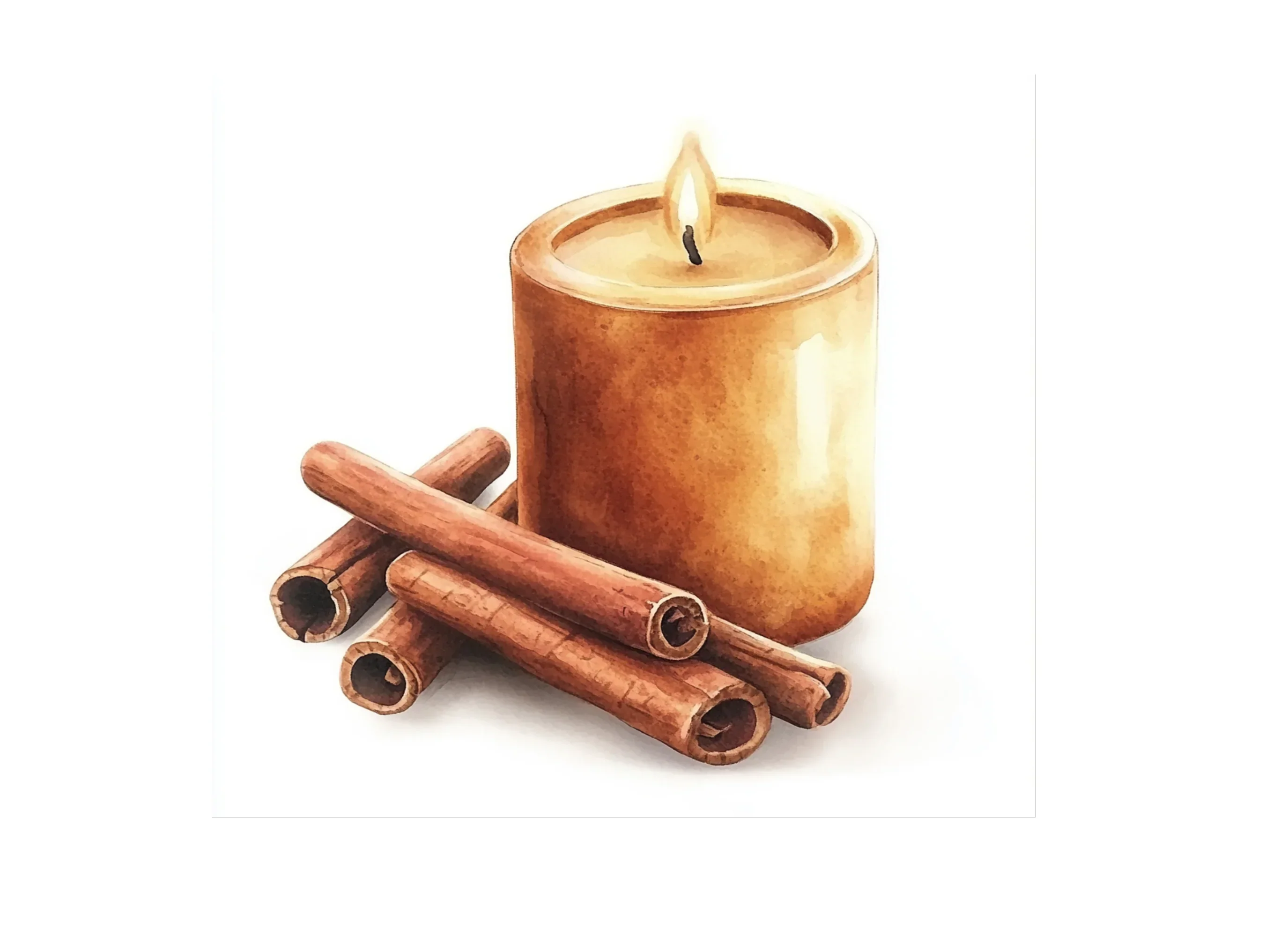 Cinnamon Candle Clipart Bundle - Image 3