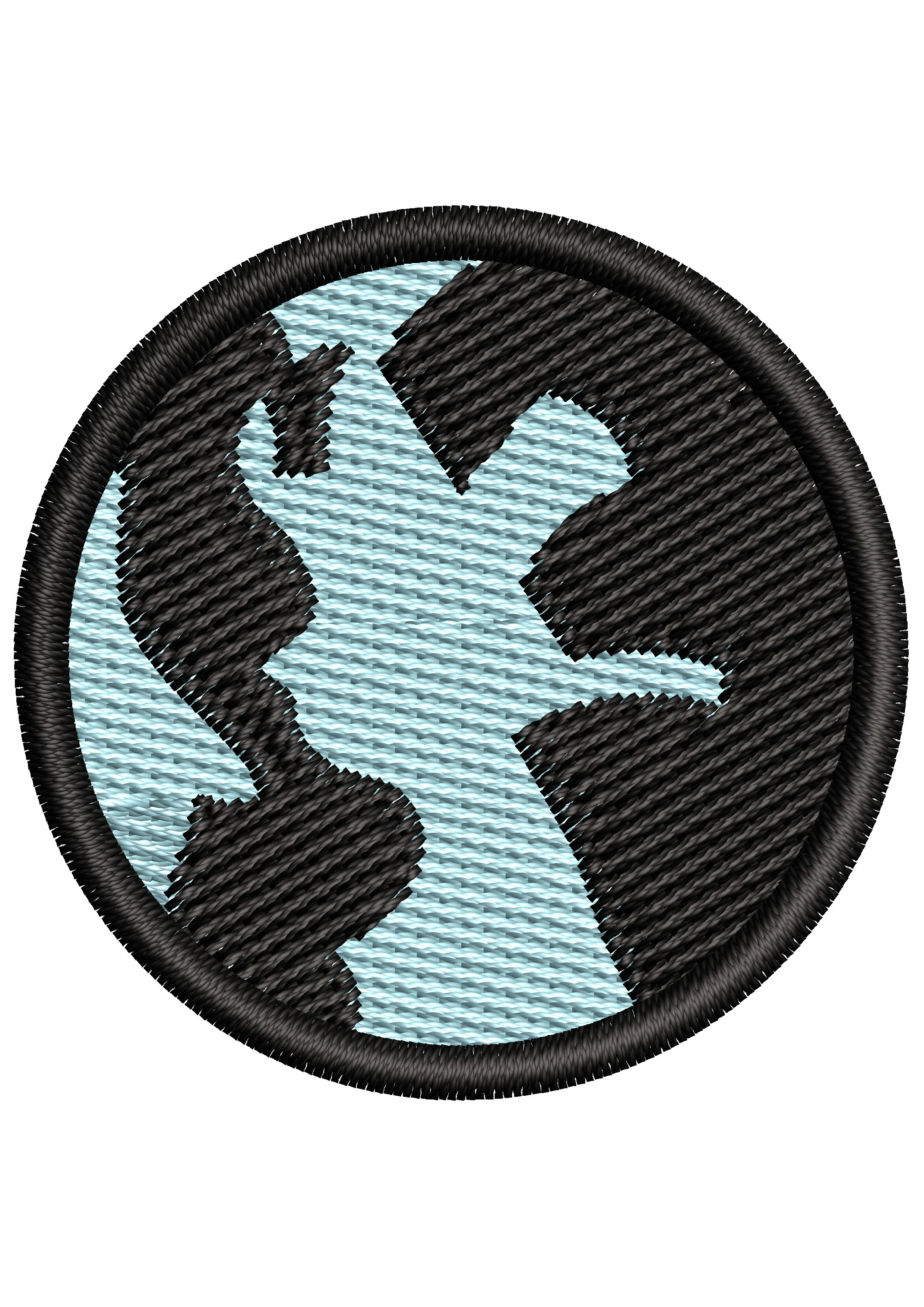 Circle Map Embroidery Design