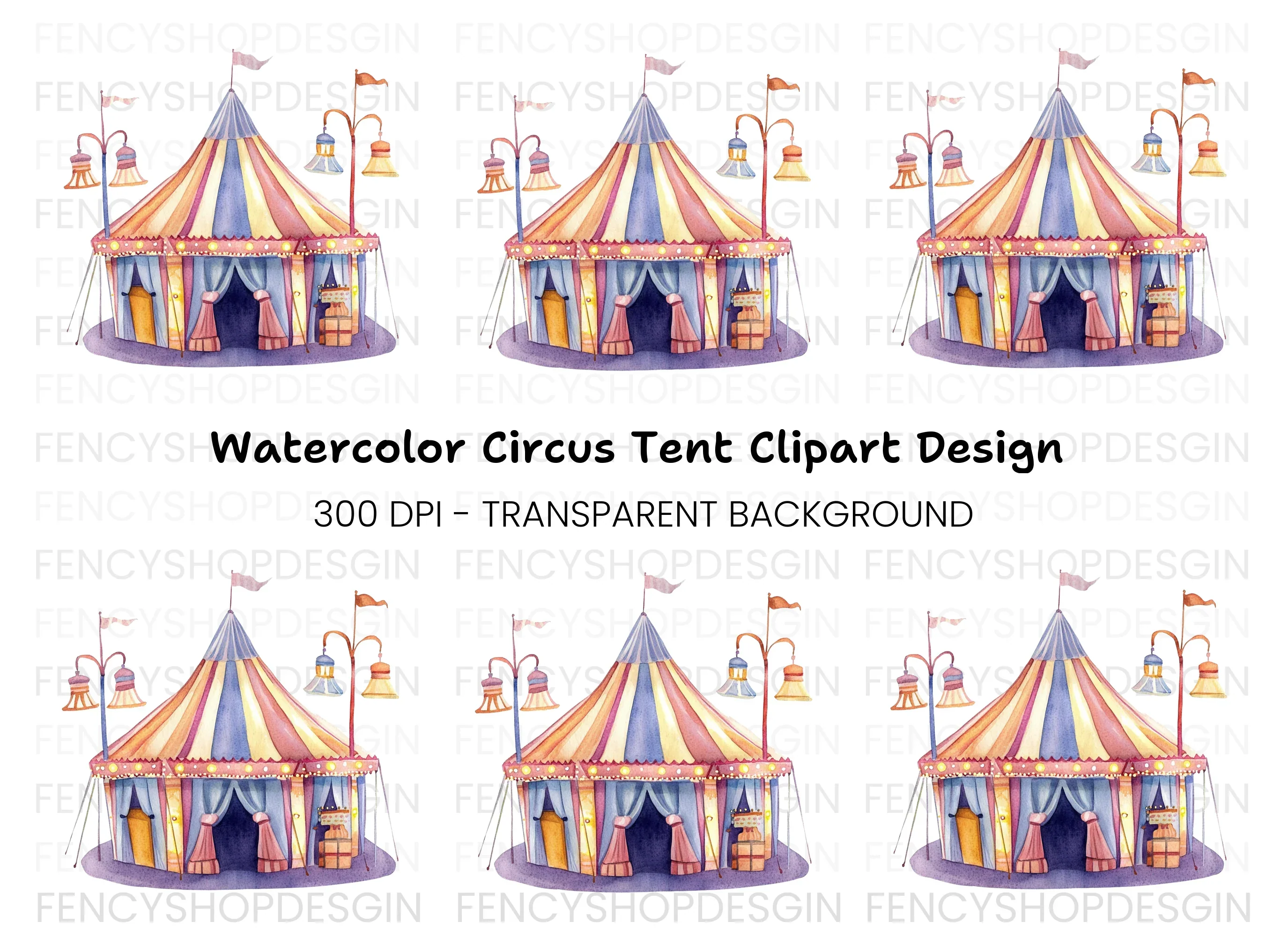 Circus Tent Clipart Bundle