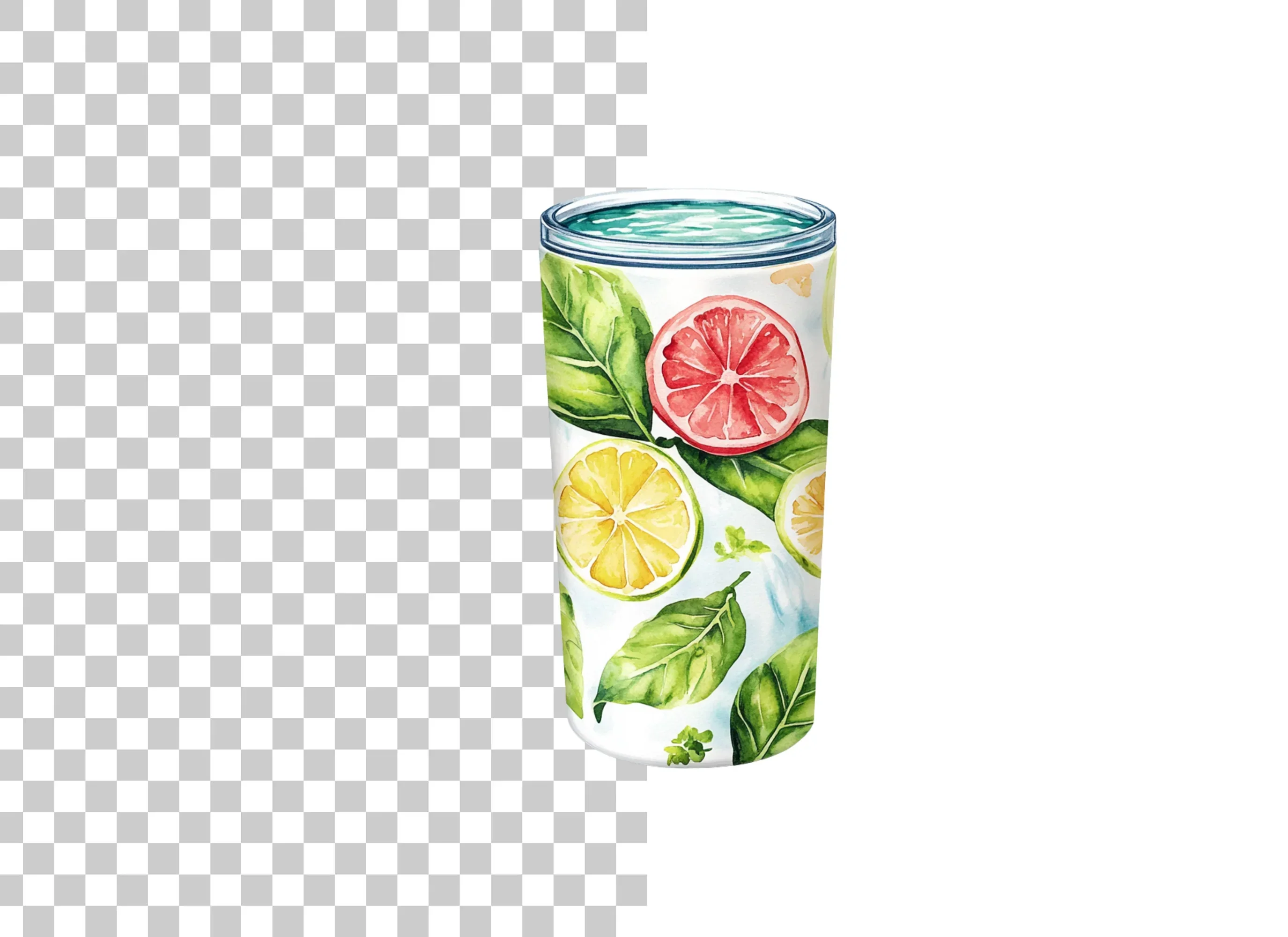 Citrus and Mint Tumbler Clipart Bundle - Image 3