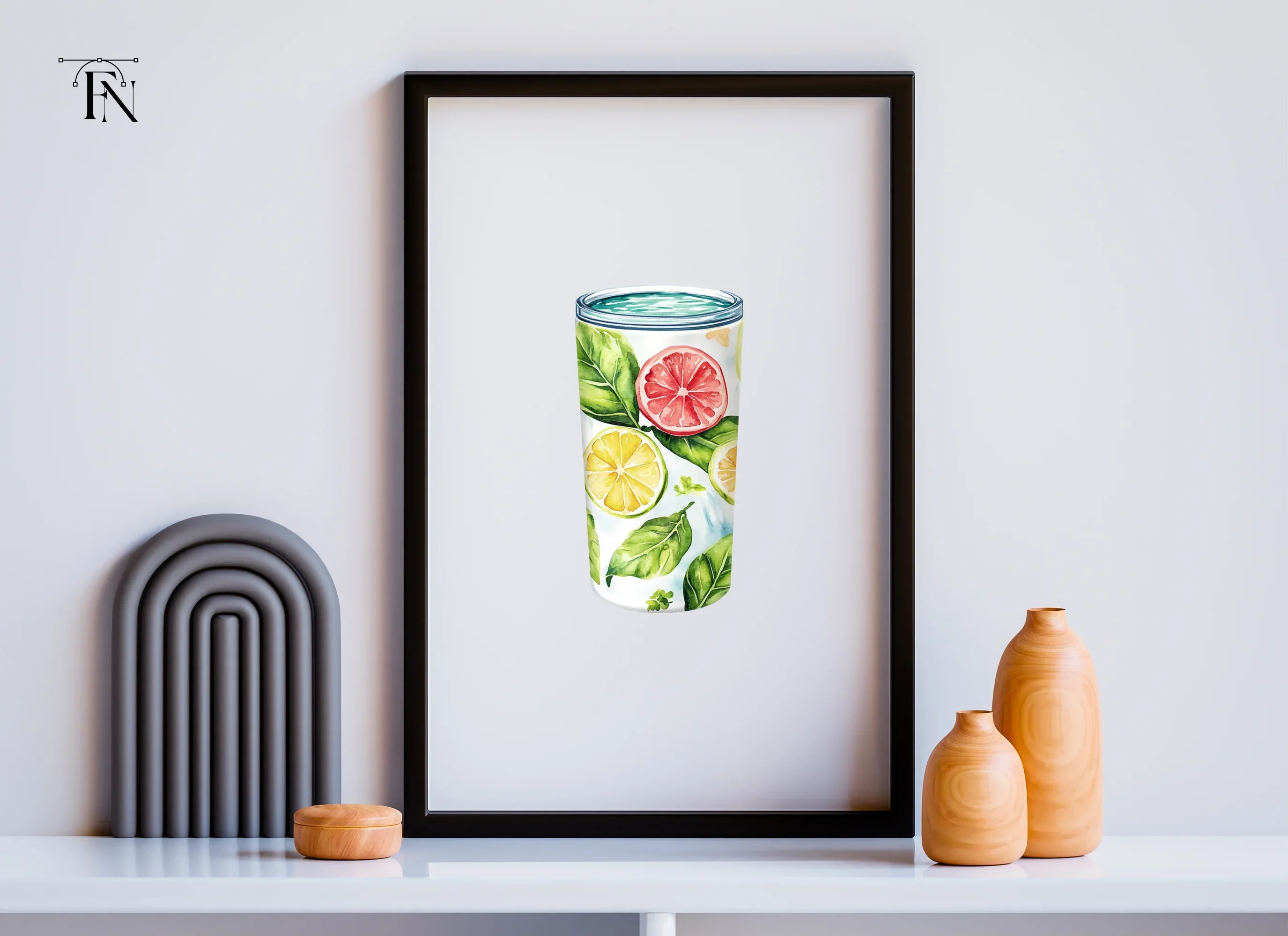 Citrus and Mint Tumbler Clipart Bundle - Image 4