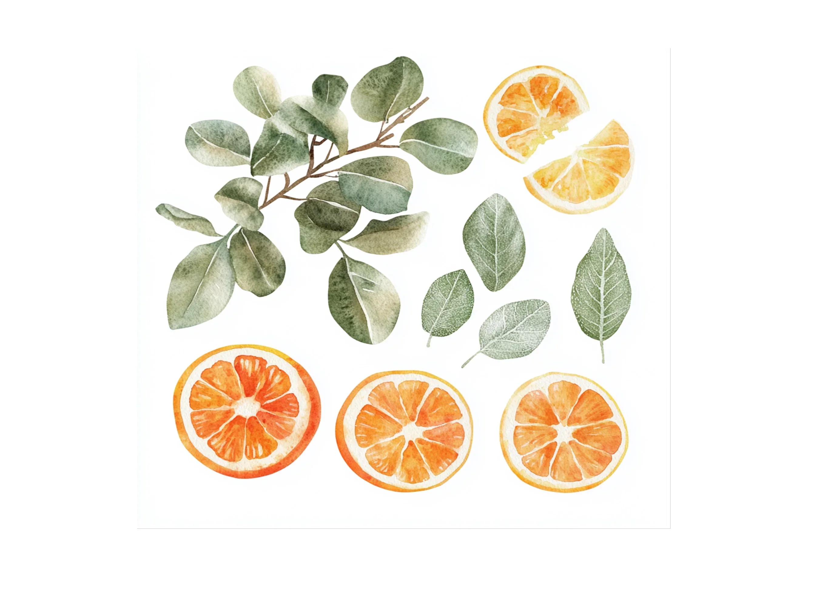 Citrus Greenery Clipart Bundle - Image 2
