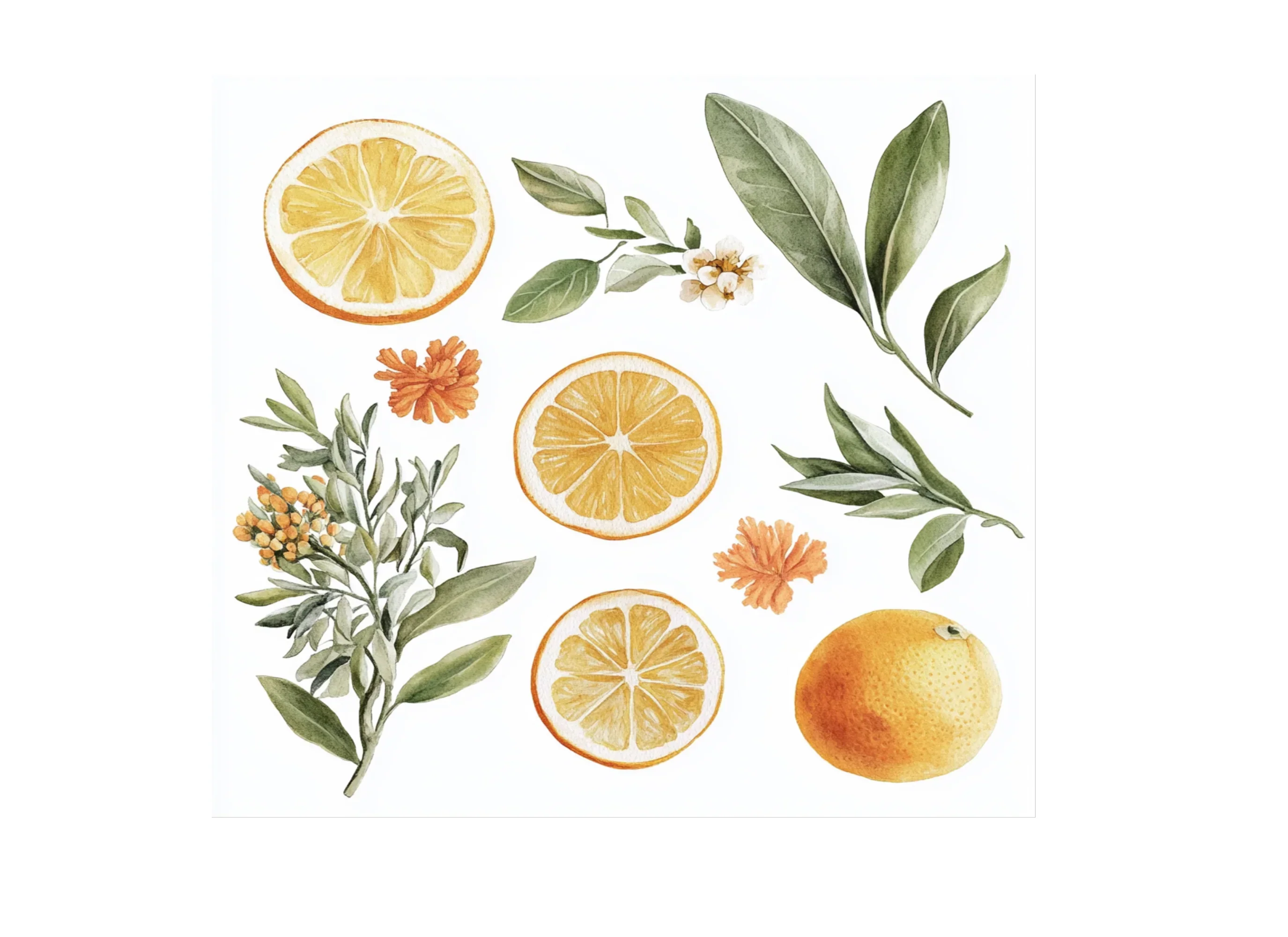 Citrus Greenery Clipart Bundle - Image 3