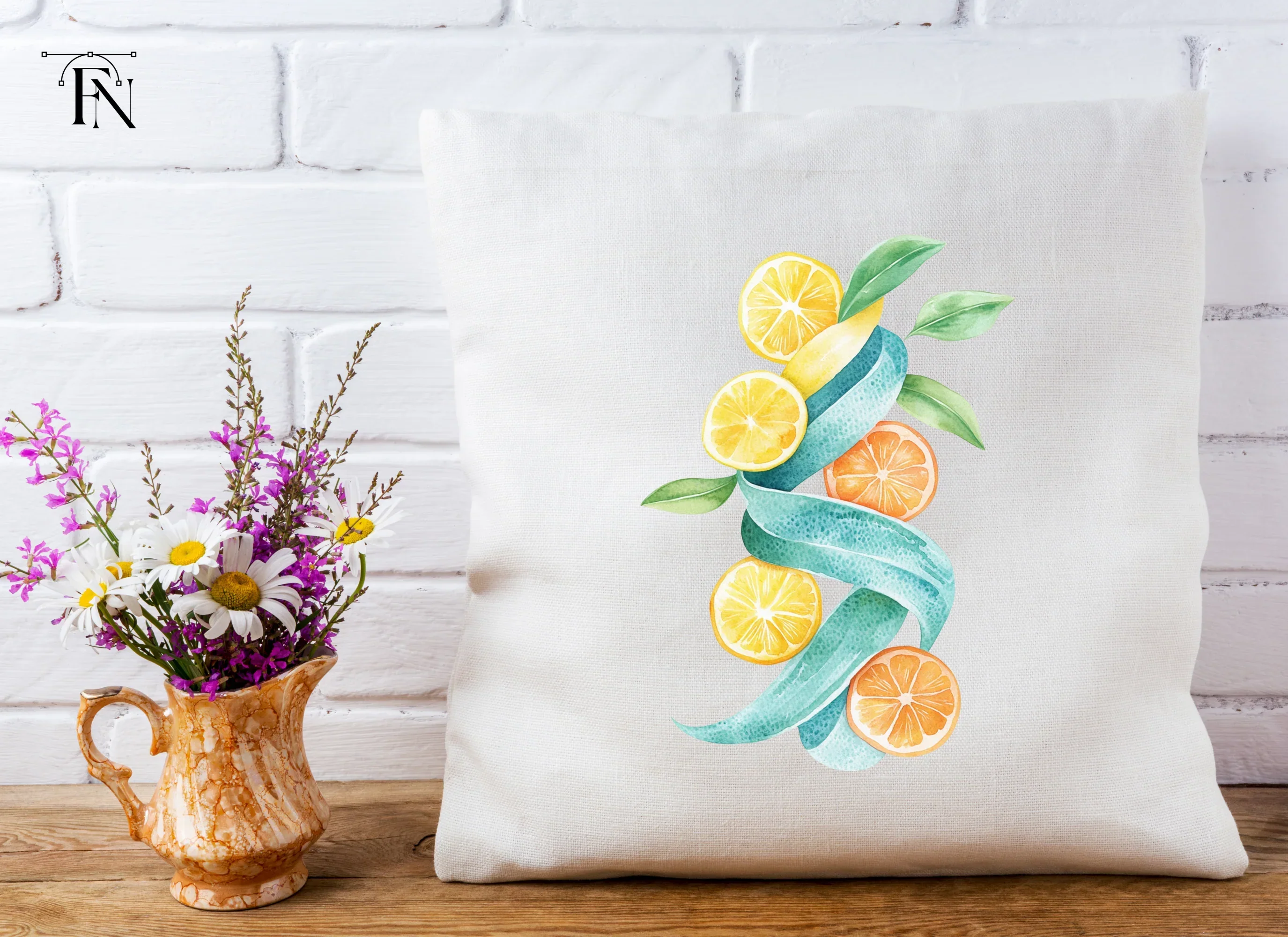 Citrus Swirl Clipart Bundle - Image 5
