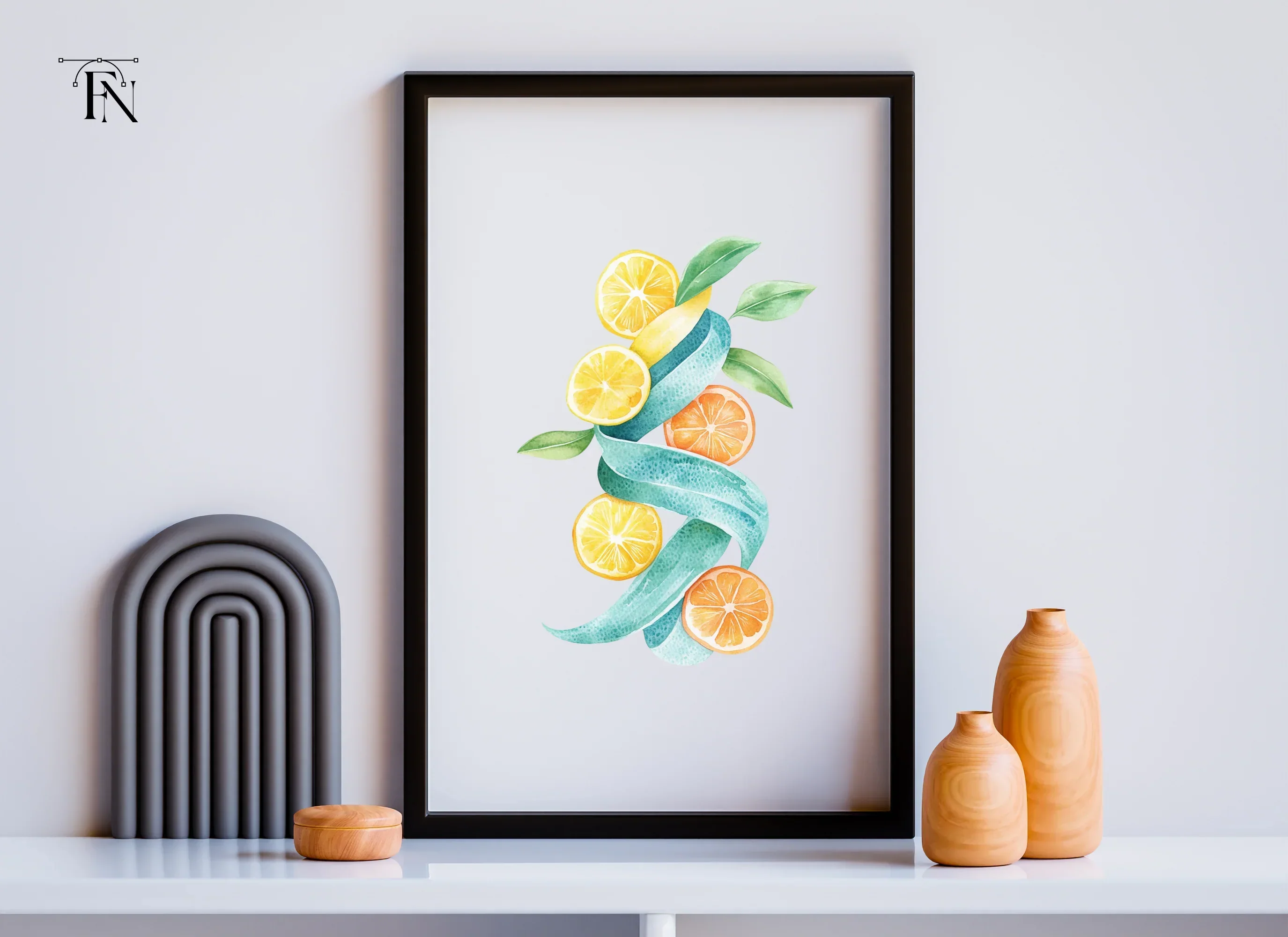 Citrus Swirl Clipart Bundle - Image 6