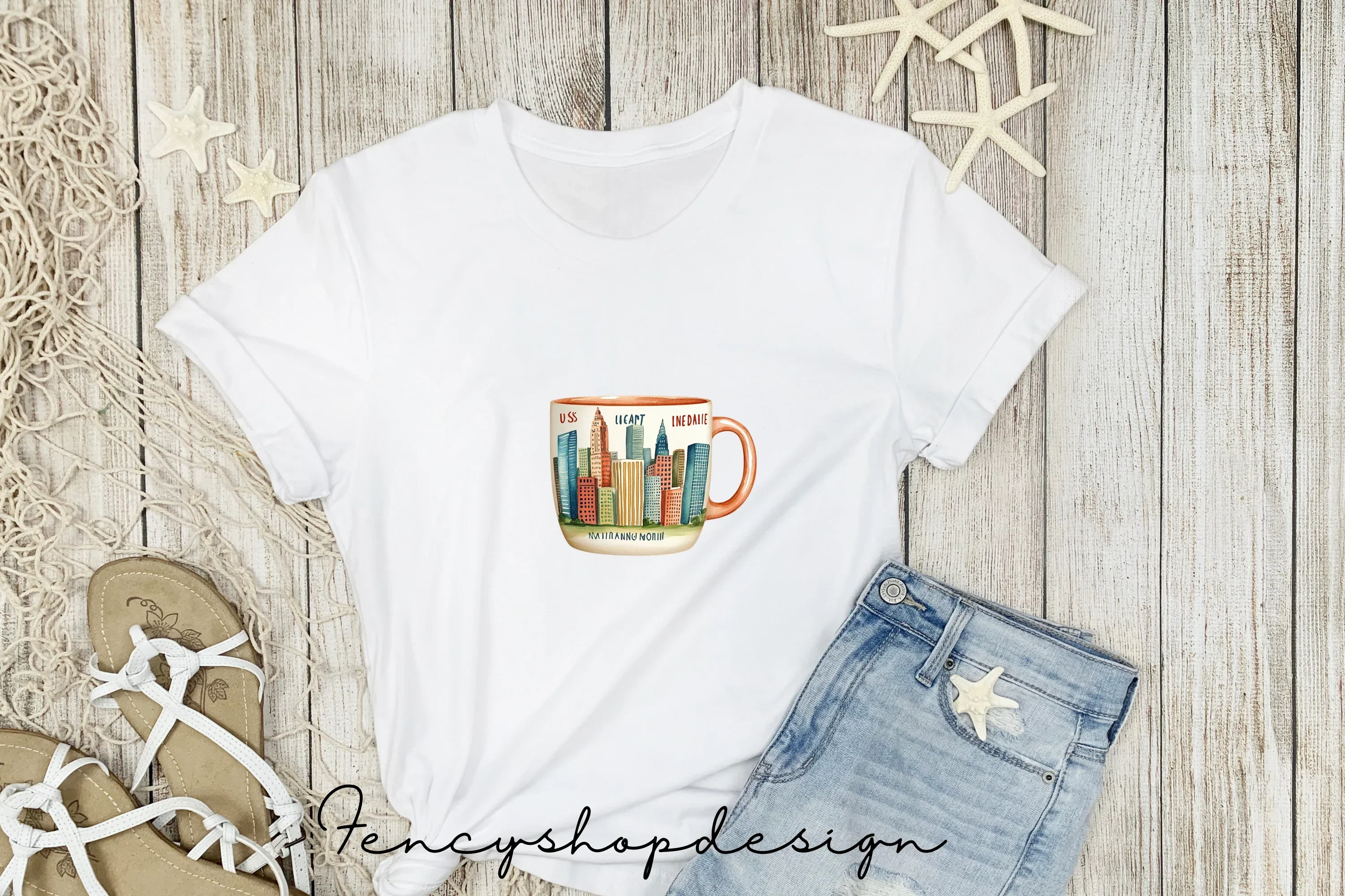 Cityscape Mugs Clipart Bundle - Image 5