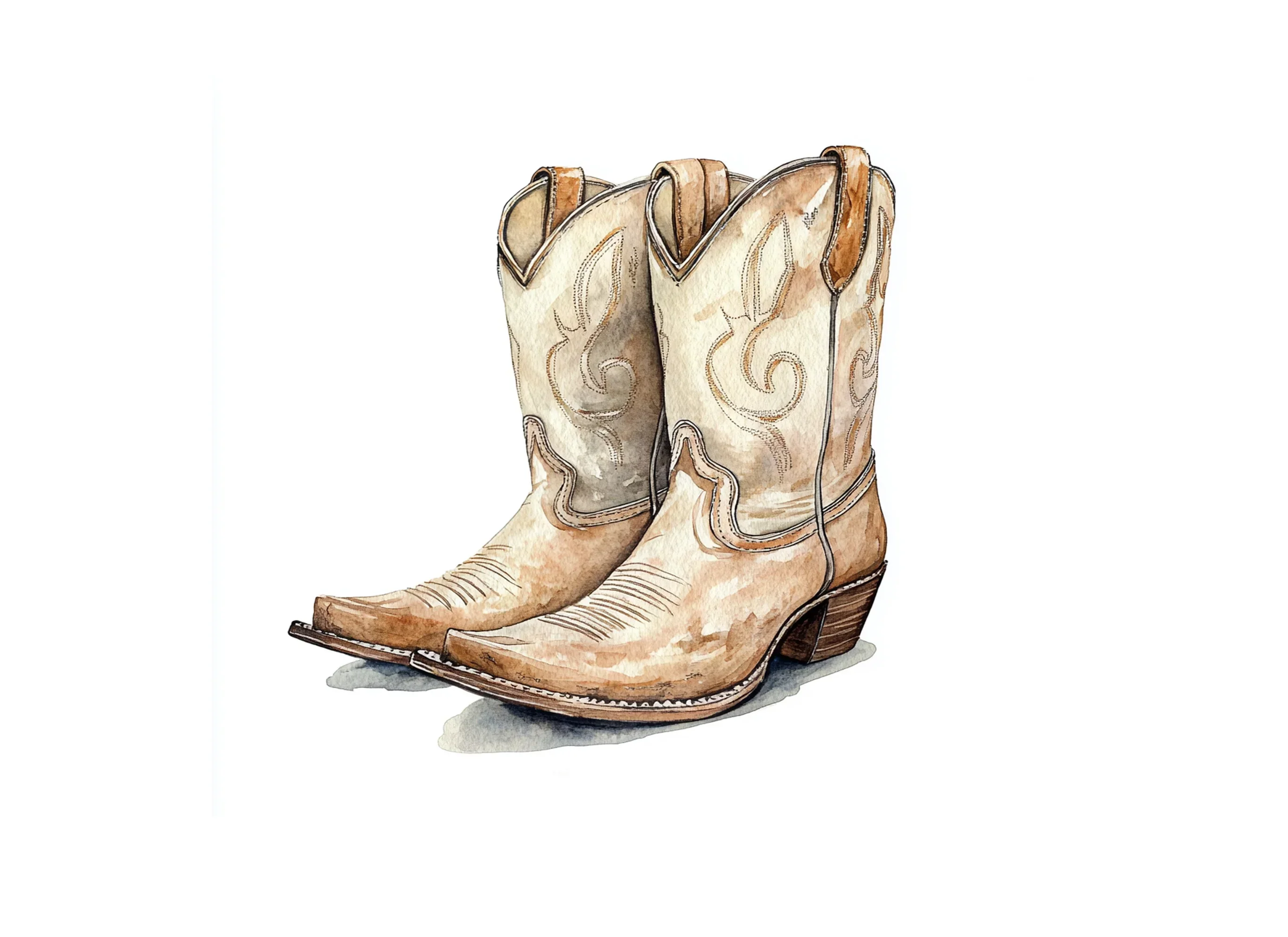 Classic Cowboy Boots Clipart Bundle - Image 3