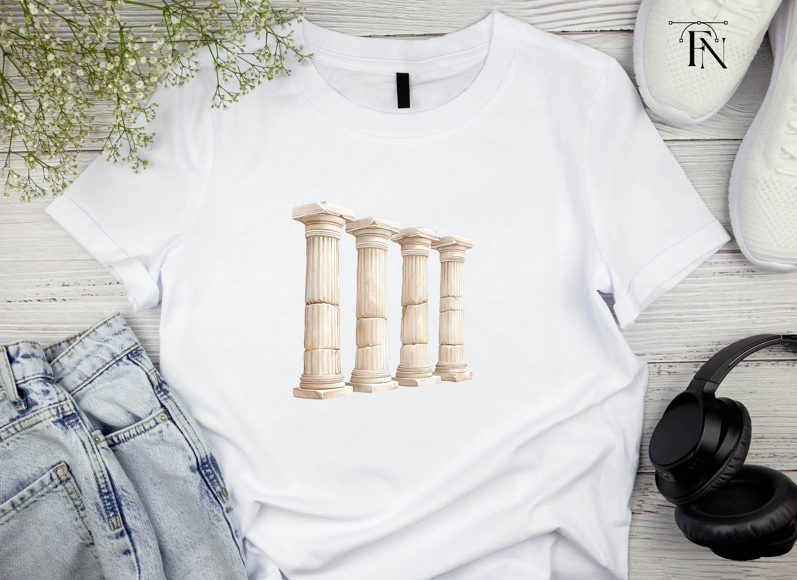 Classic Greek Pillars Clipart Bundle - Image 4