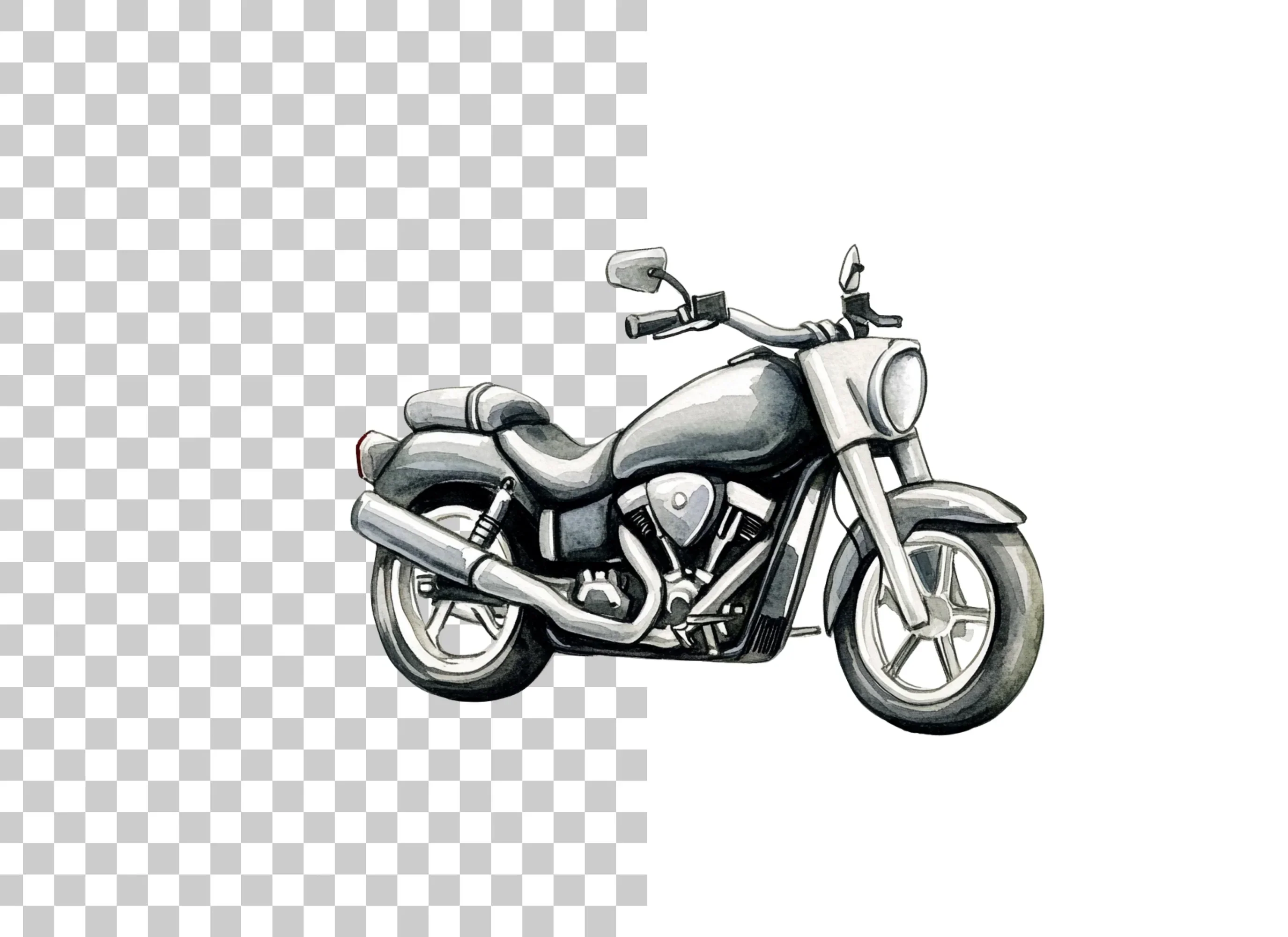 Classic Motorcycle Clipart Bundle - Image 2