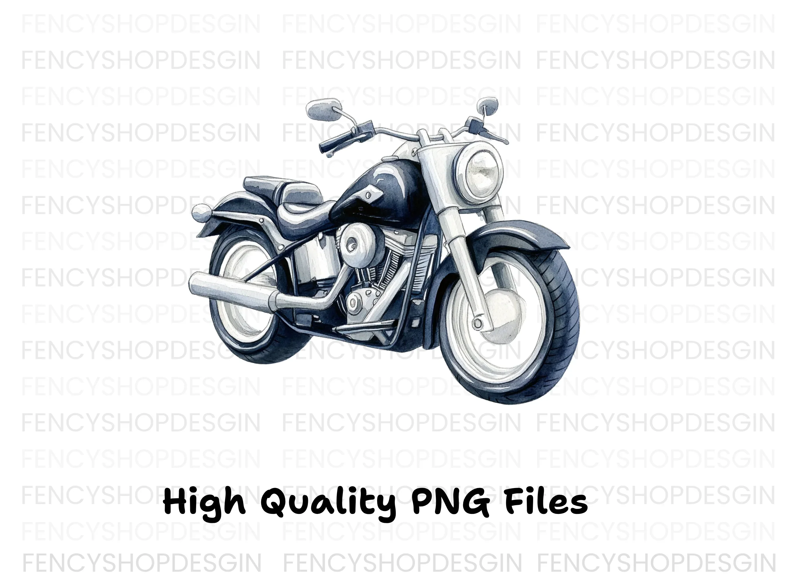 Classic Motorcycle Clipart Bundle - Image 3