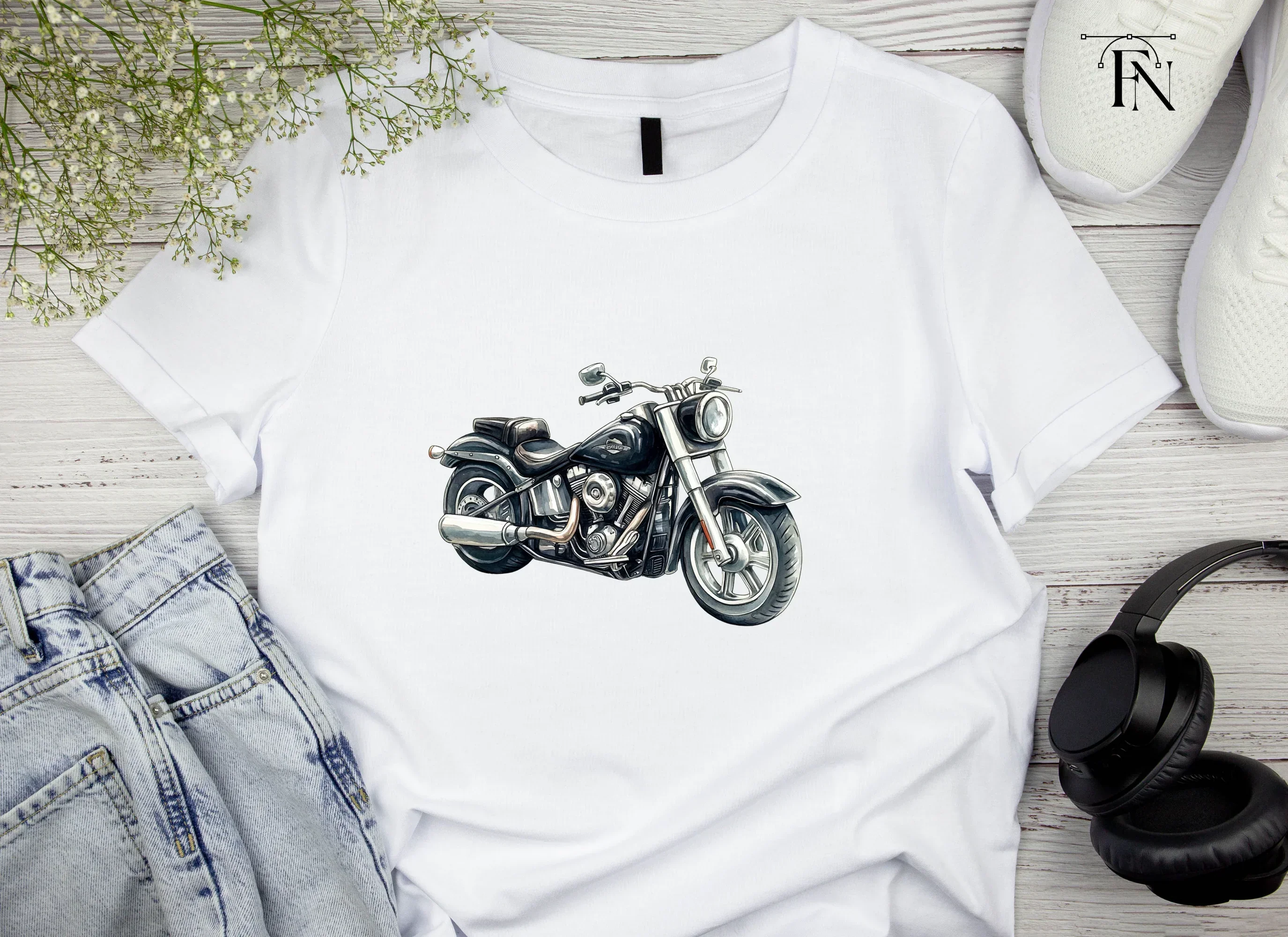 Classic Motorcycle Clipart Bundle - Image 4