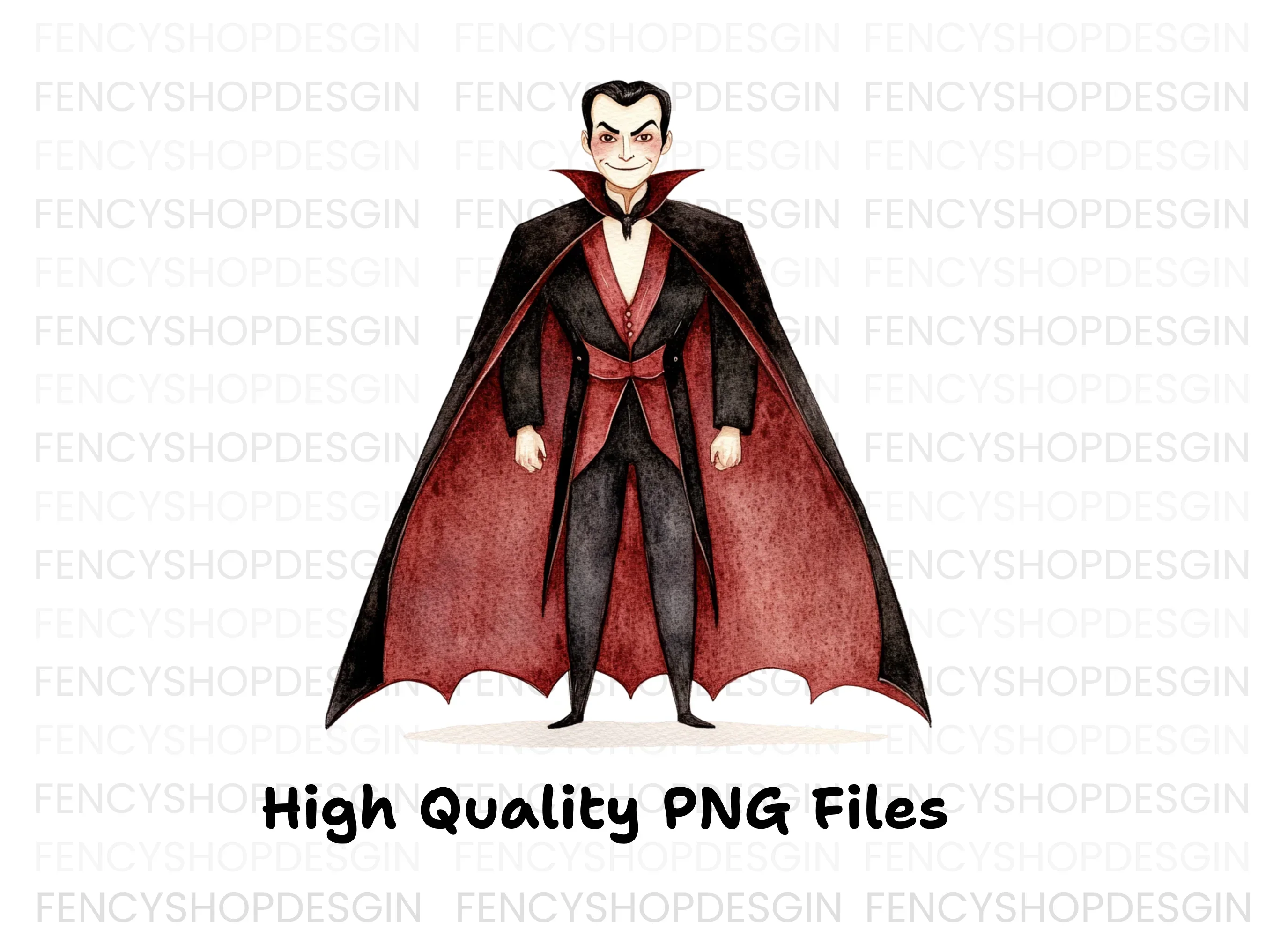 Classic Vampire Character Clipart Bundle - Image 3