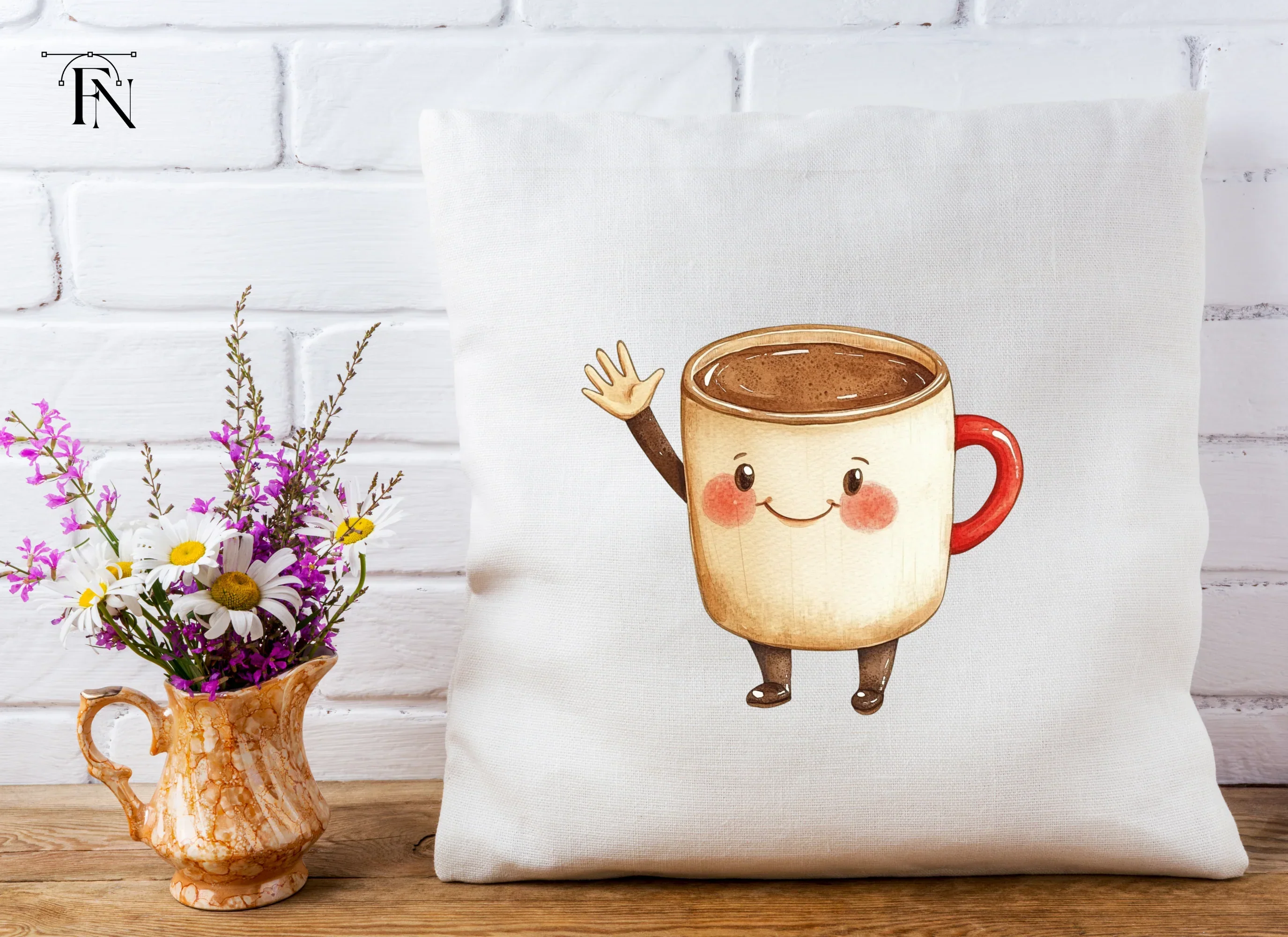 Waving Mug Clipart Bundle - Image 5