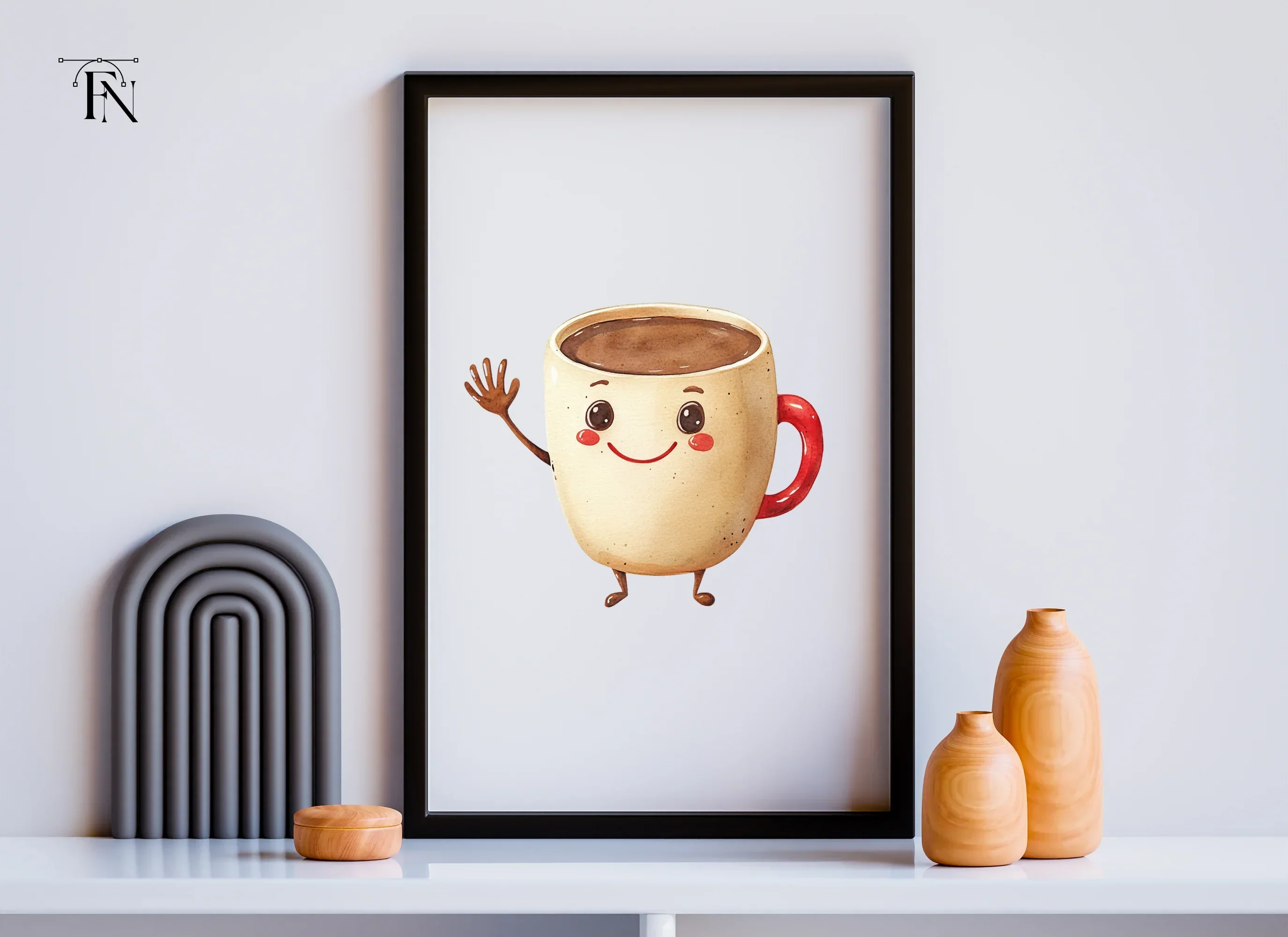 Waving Mug Clipart Bundle - Image 6