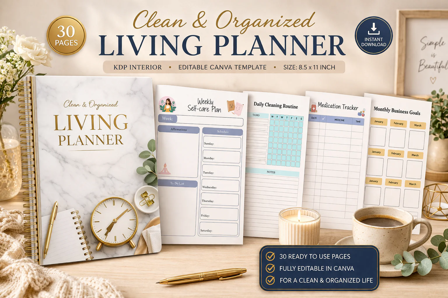 Clean Organized Living Planner