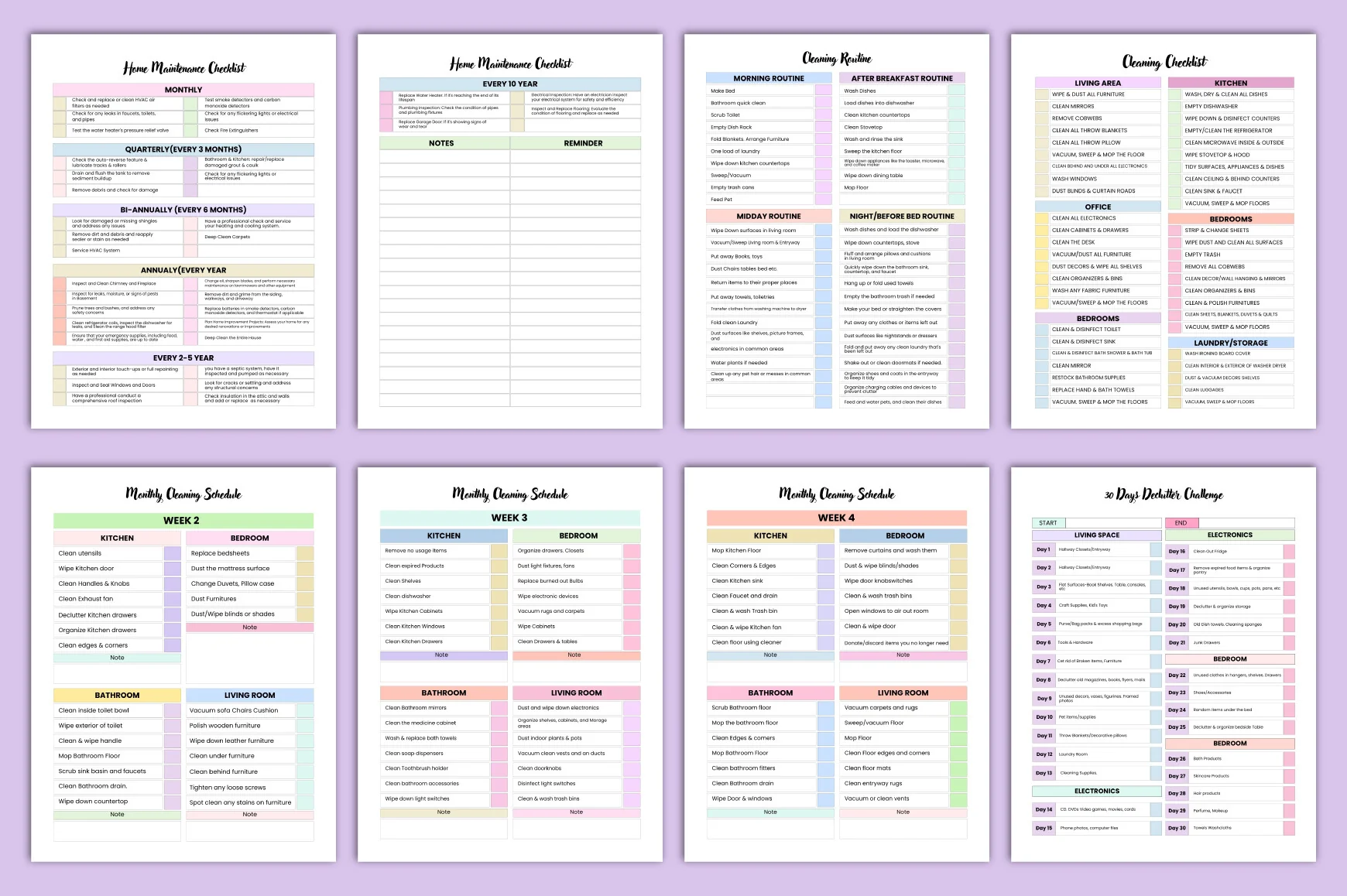 Cleaning Schedule Planner Template - Image 3