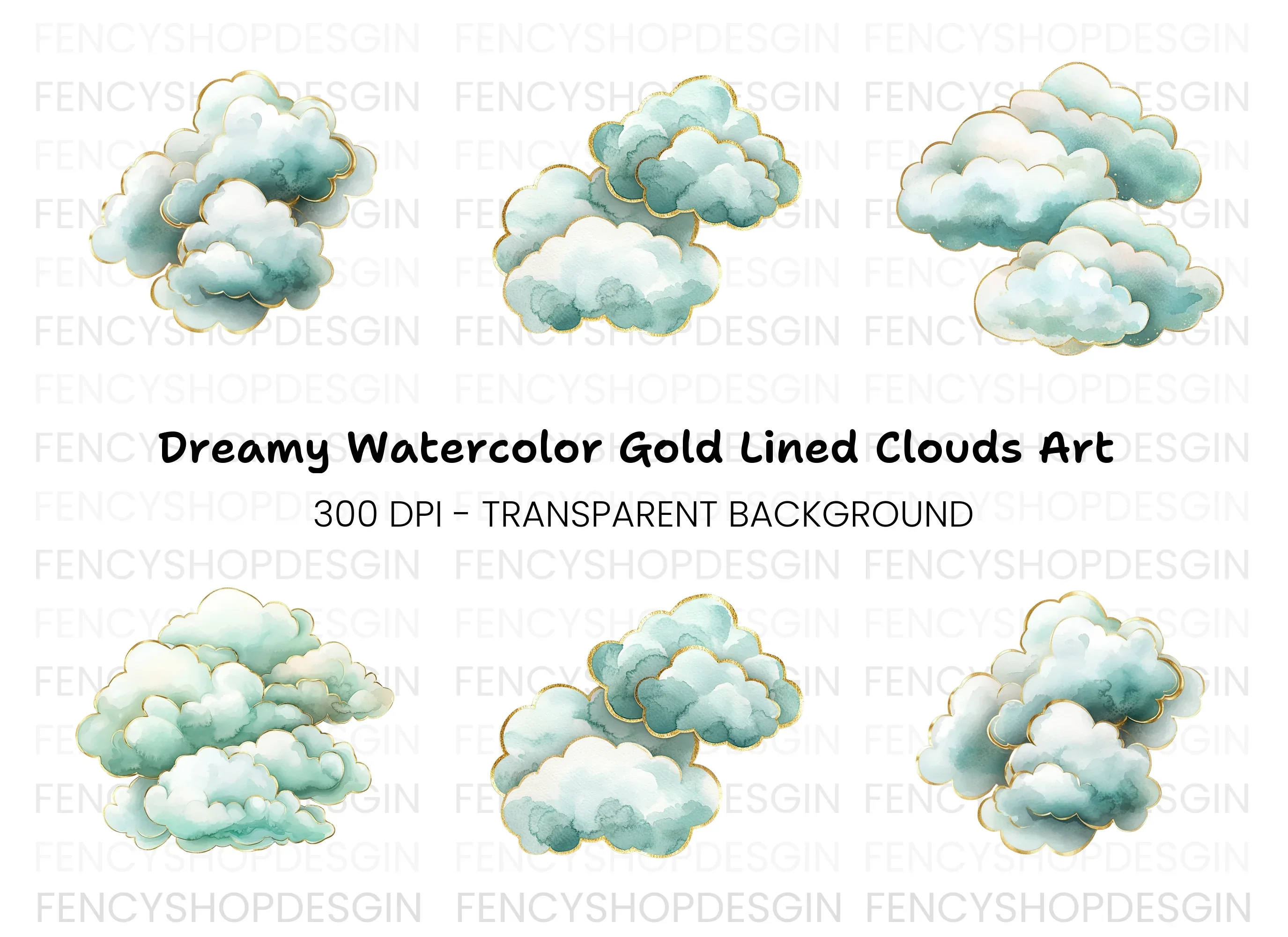 Clouds Clipart Bundle