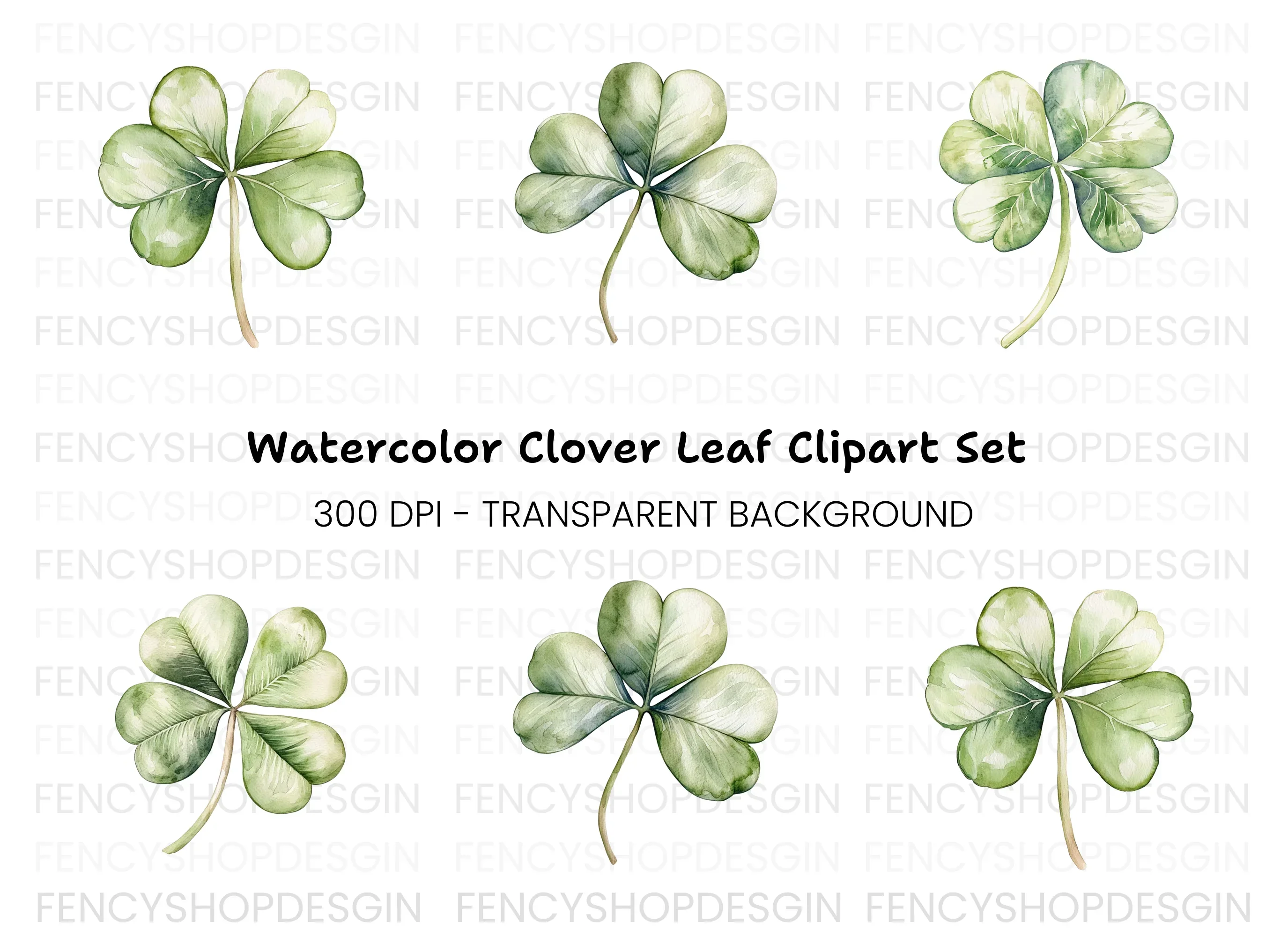 Clover Leaves Clipart Bundle