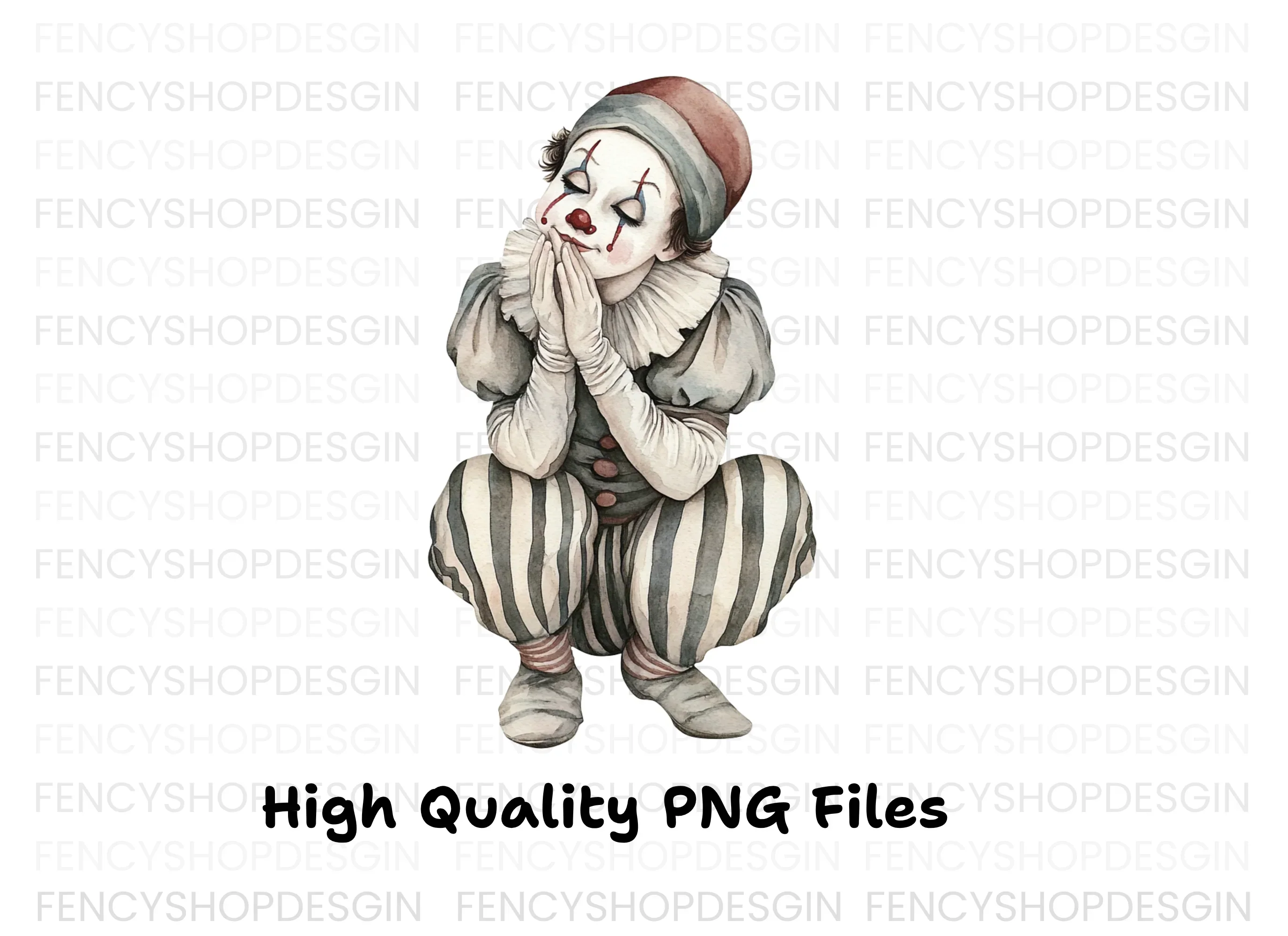 Clowns Praying Clipart Bundle - Image 3