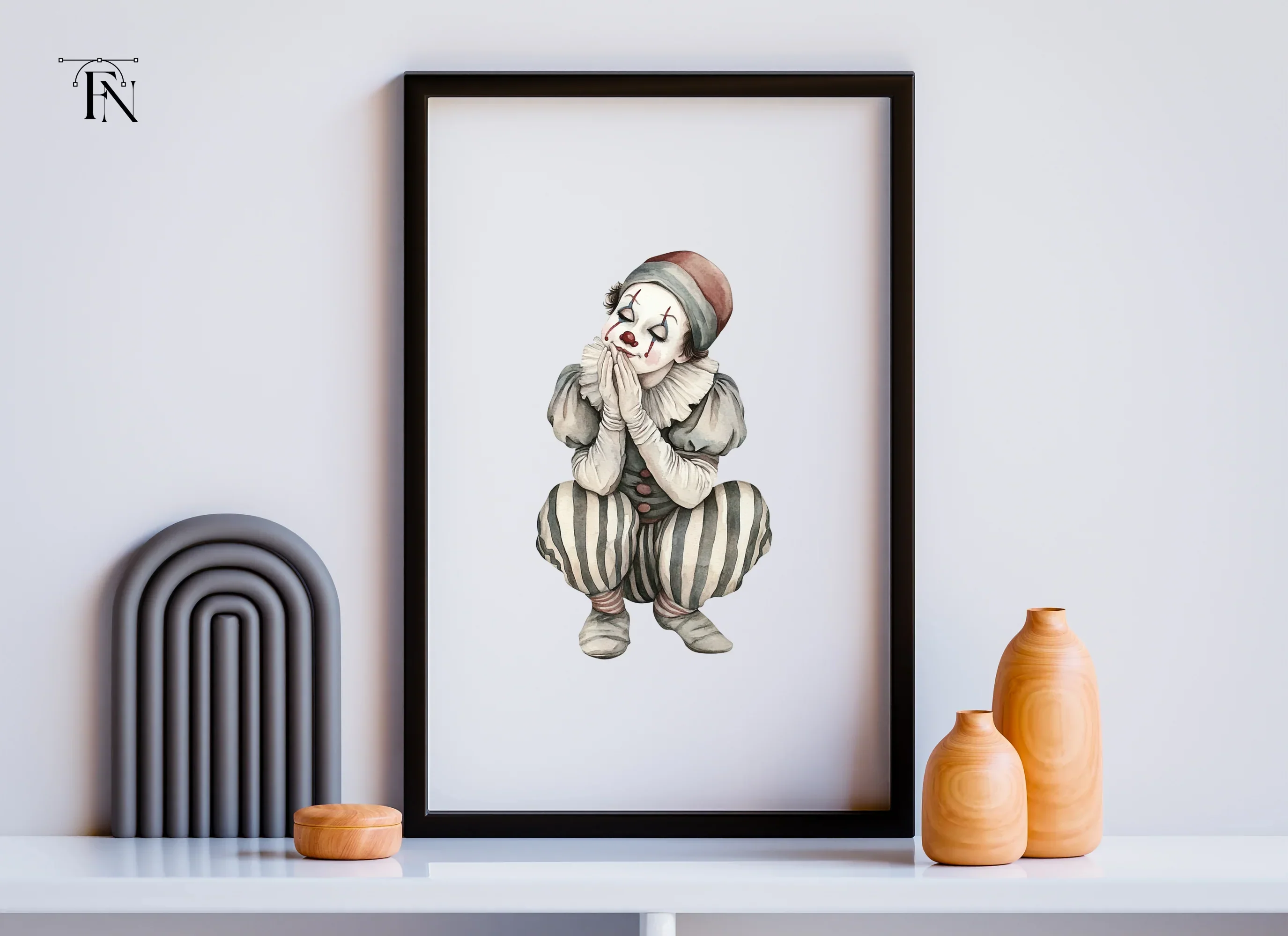 Clowns Praying Clipart Bundle - Image 6