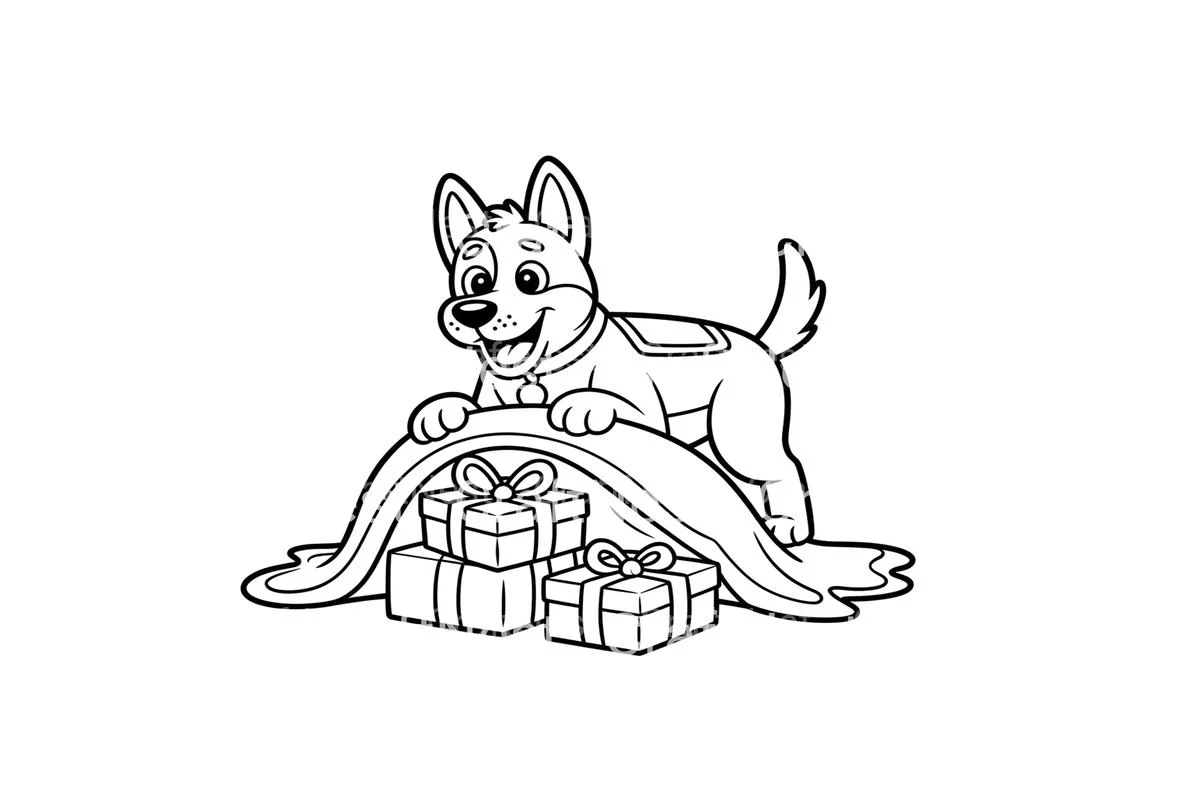 CLS550 Christmas Puppy with Gifts Coloring Books - Image 2
