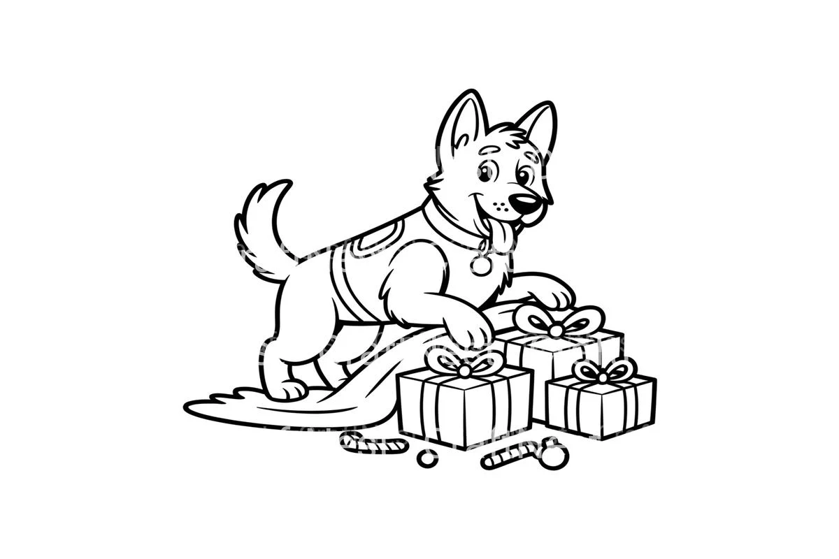 CLS550 Christmas Puppy with Gifts Coloring Books - Image 3