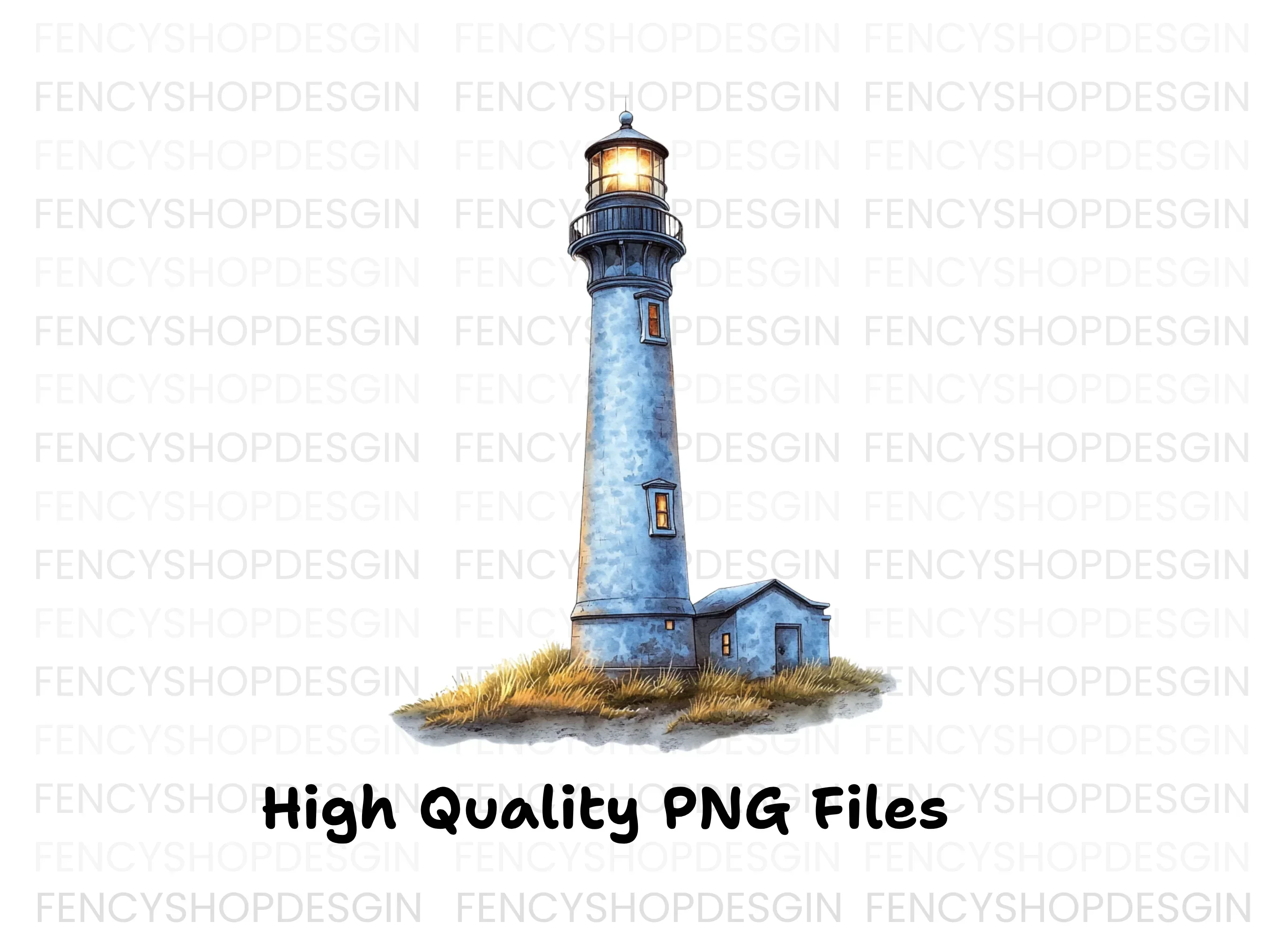 Coastal Lighthouse Illustration Clipart Bundle - Image 3