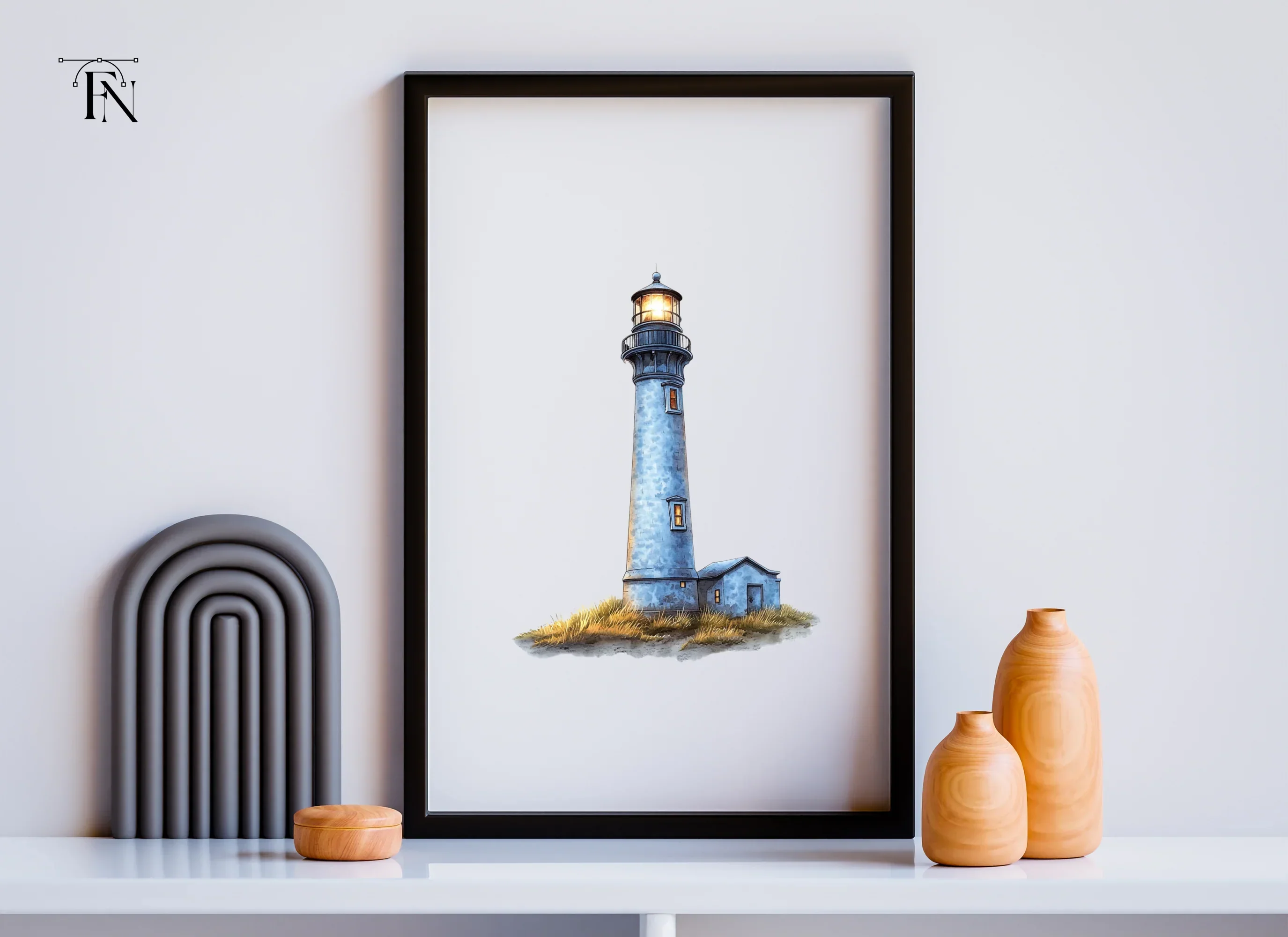 Coastal Lighthouse Illustration Clipart Bundle - Image 6