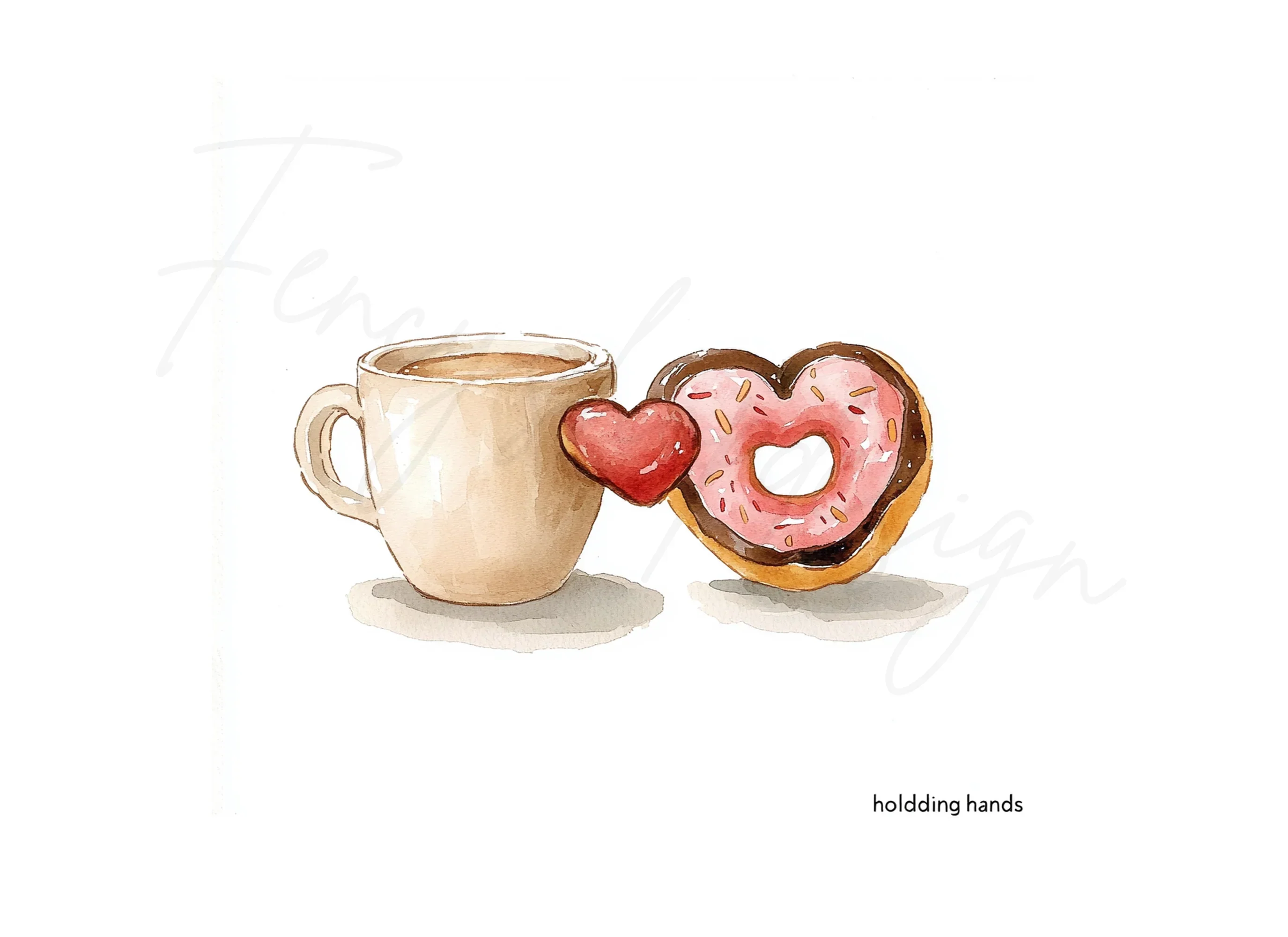 Coffee and Donut Love Clipart Bundle - Image 3
