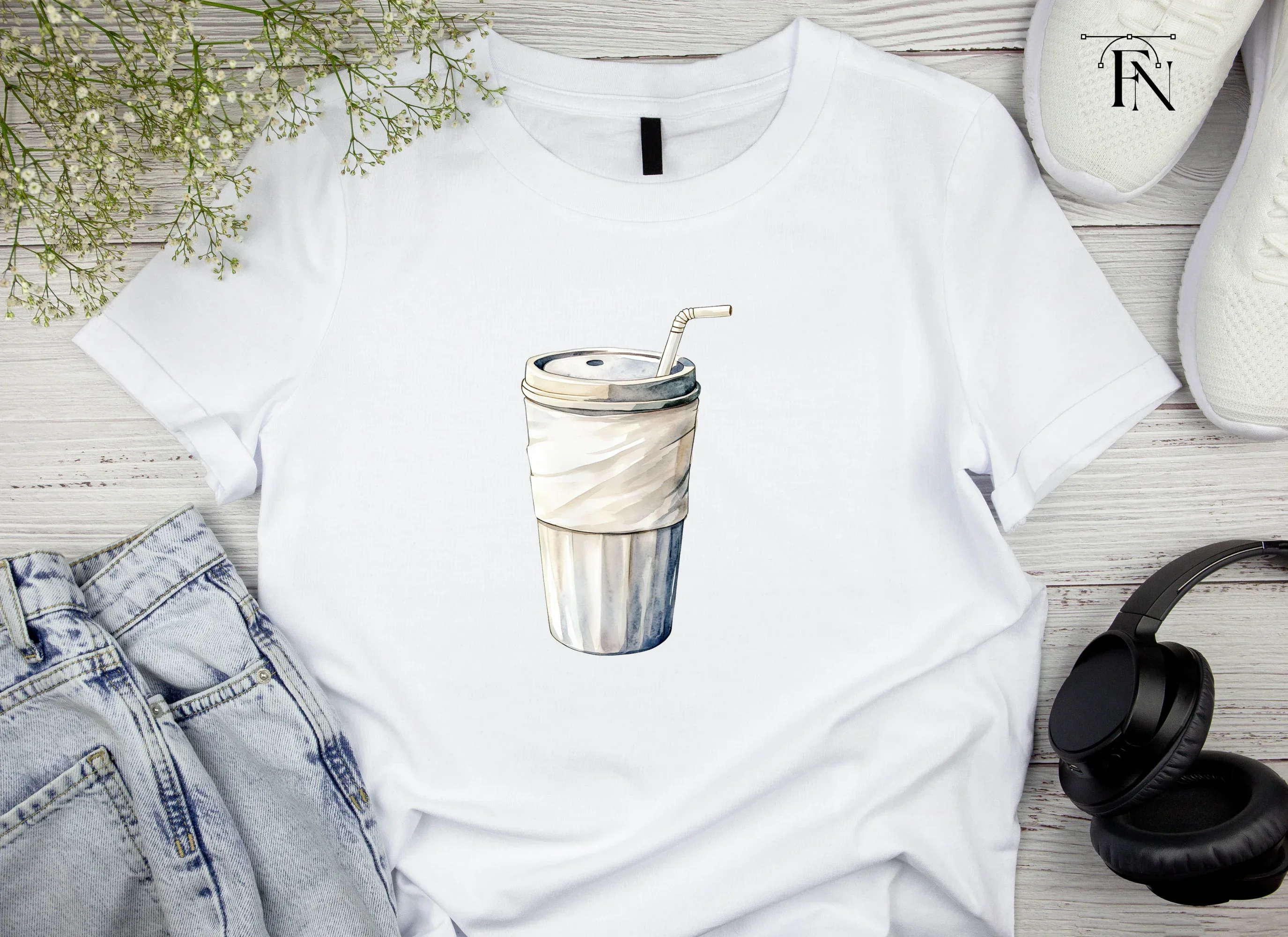Coffee Cup with Straw Clipart Bundle - Image 4