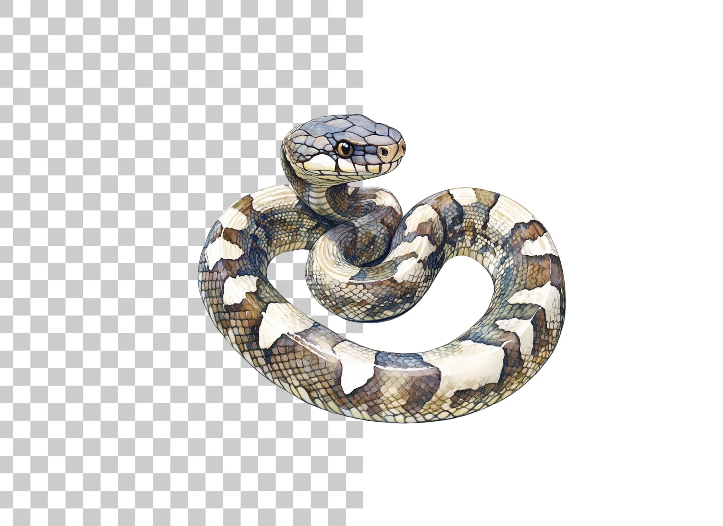 Coiled Snake Clipart Bundle - Image 2