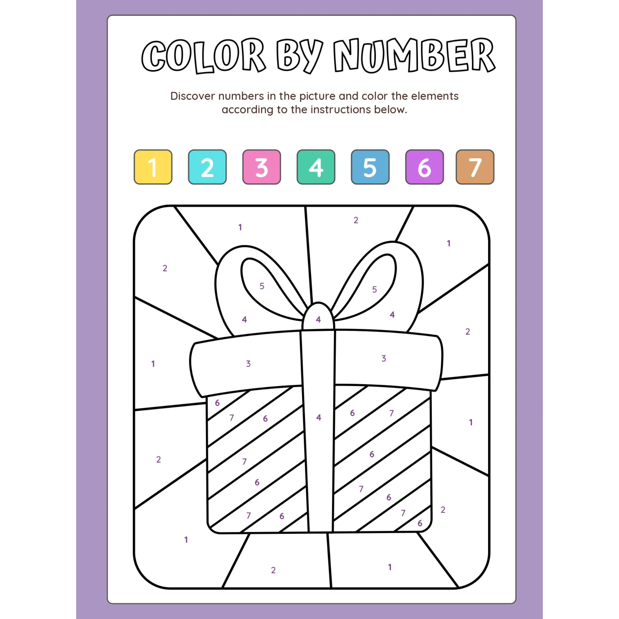 Color by Number Activity Worksheets - Image 5